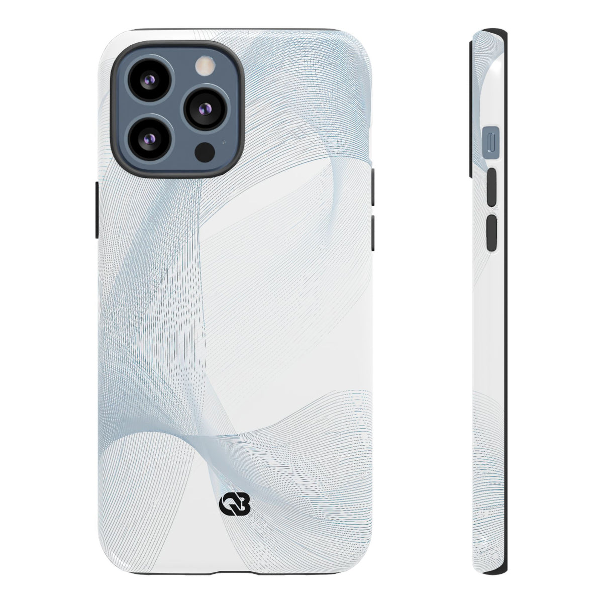 Glacial Contour Waves · Tough Phone Case for iPhone · White