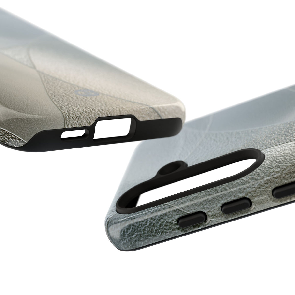 Silver Tough Phone Case for Samsung - Frosted Silver Mosaic