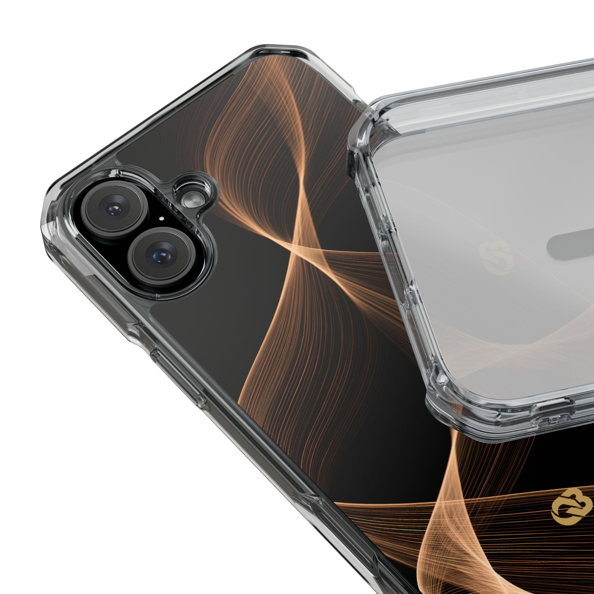 Brown Impact MagSafe Phone Case for iPhone - Copper Silk Wave