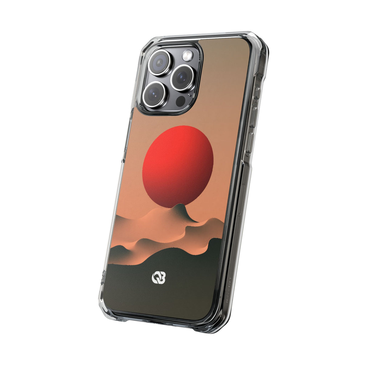 Crimson Sol Ridge · Clear Impact Magnetic Phone Case for iPhone · Red