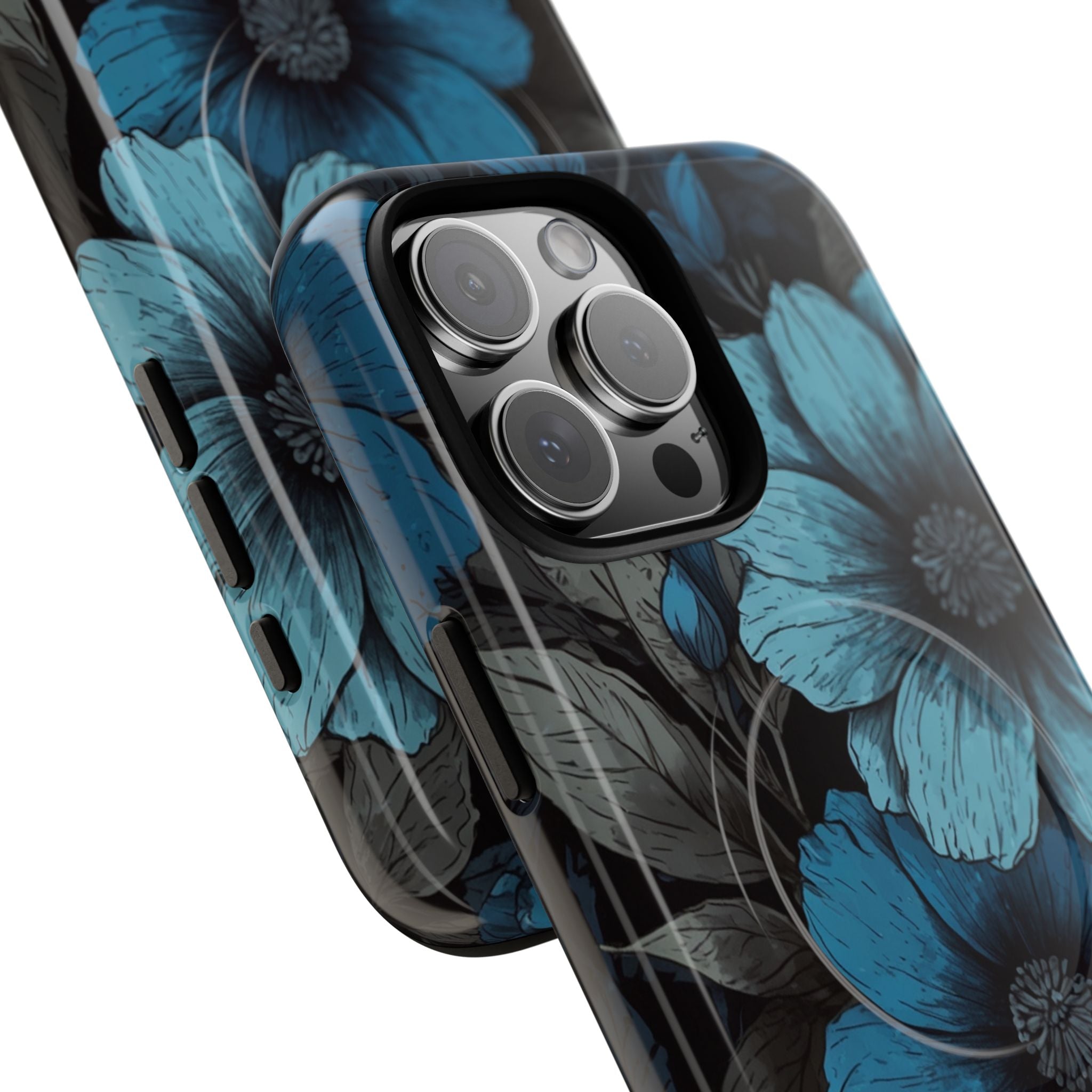 Obsidian Blue Petals · Tough+ Phone Case for iPhone · Magsafe