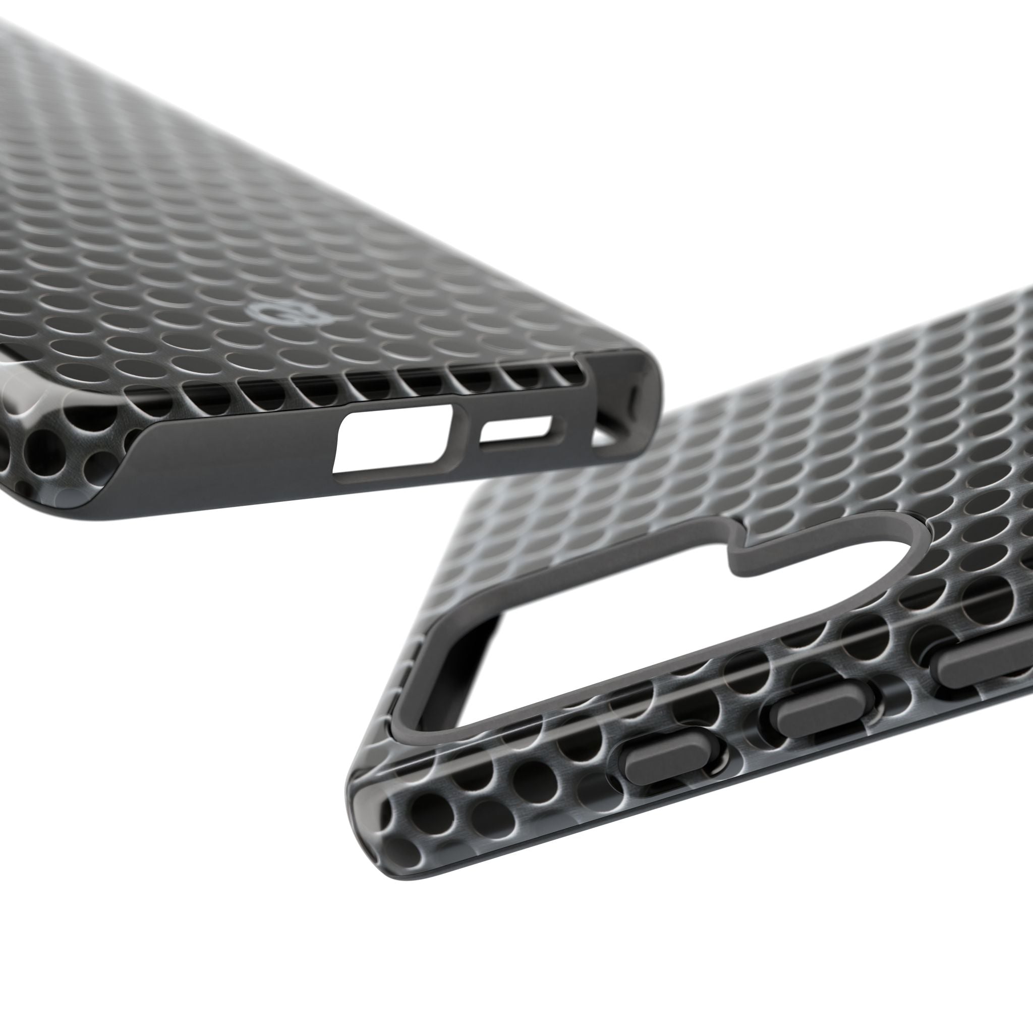 Silver Tough Phone Case for Samsung - Brutalist Steel Mesh