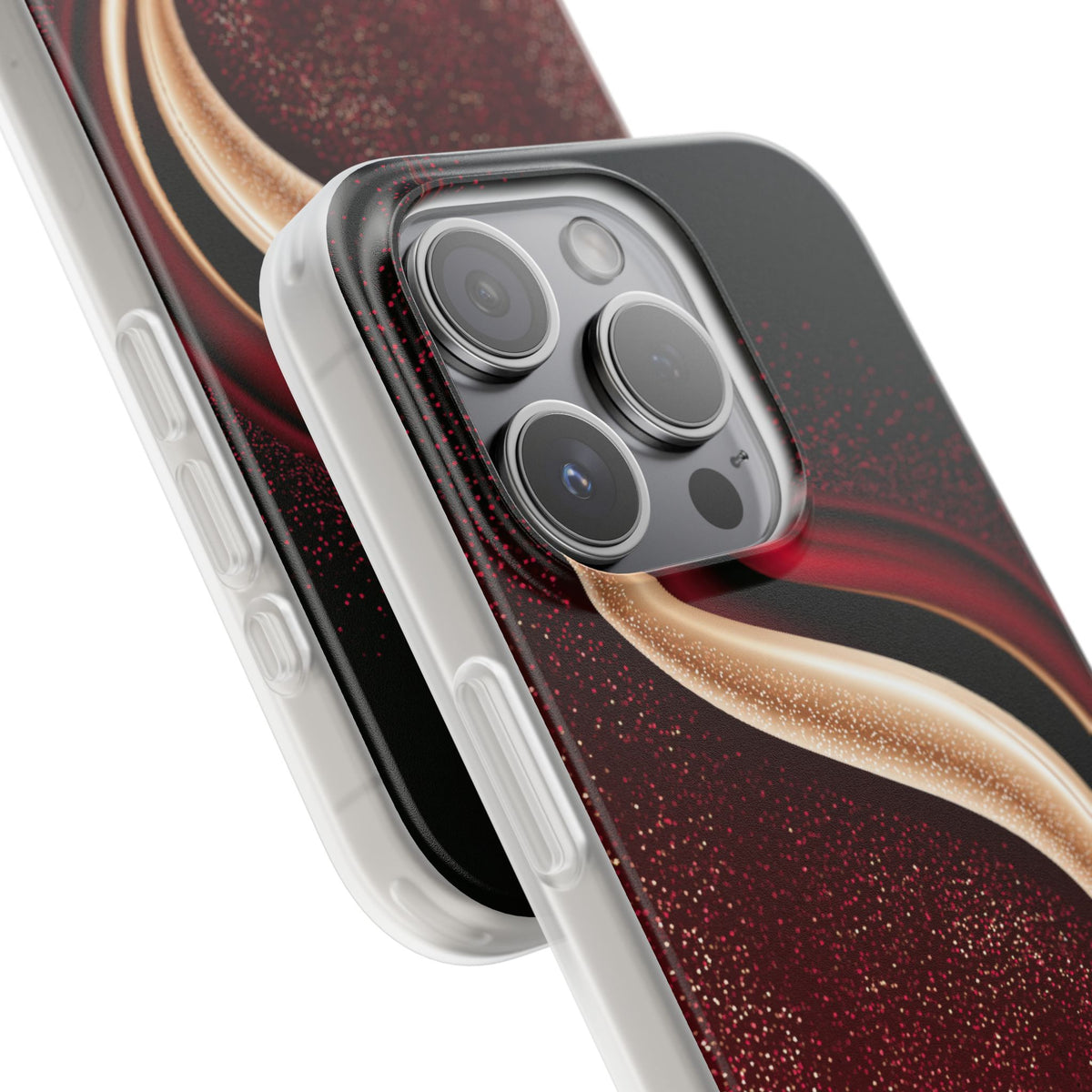 Gilded Crimson Flow · Lite Phone Case for iPhone · Red