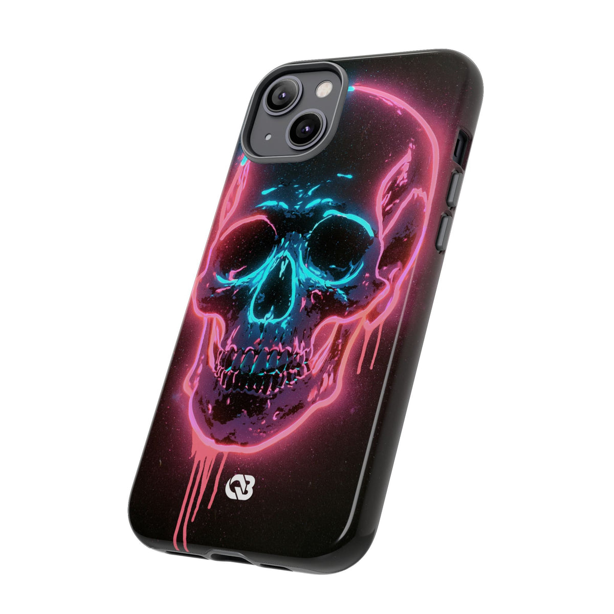 Neon Drip Skull · Tough Phone Case for iPhone · Black