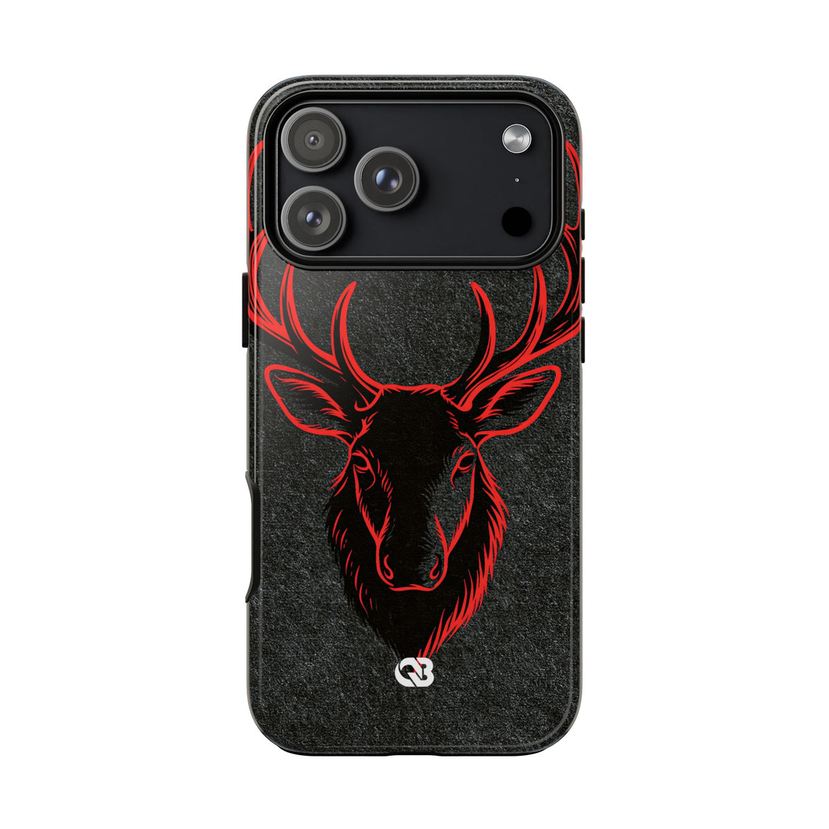 Nordic Crimson Stag · Tough Phone Case for iPhone · Black