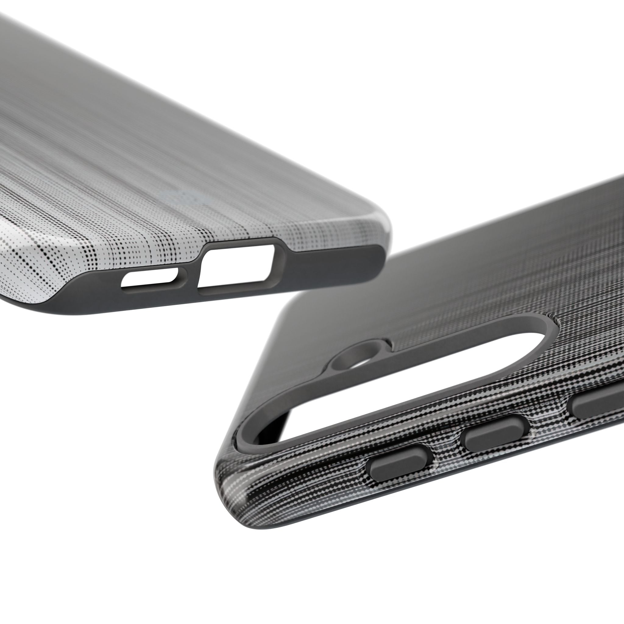 Grey Tough Phone Case for Samsung - Static Vertical Dither