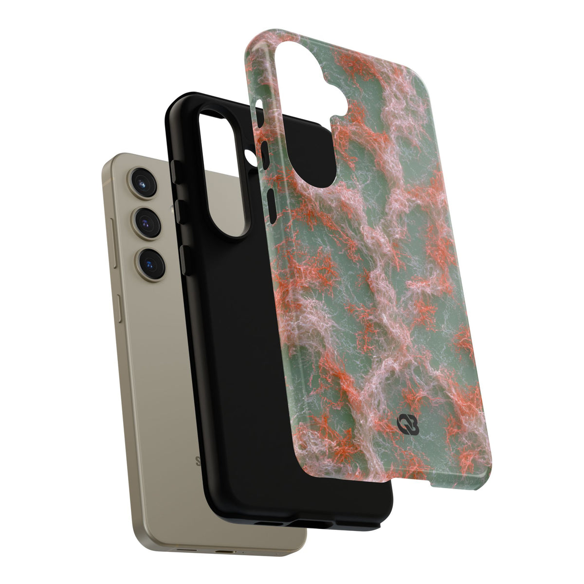 Coral Pixel Matrix · Tough Phone Case for Samsung · Green