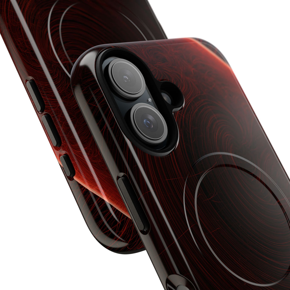 Red Tough 2.0 Magsafe Phone Case for iPhone - Crimson Flare Flux