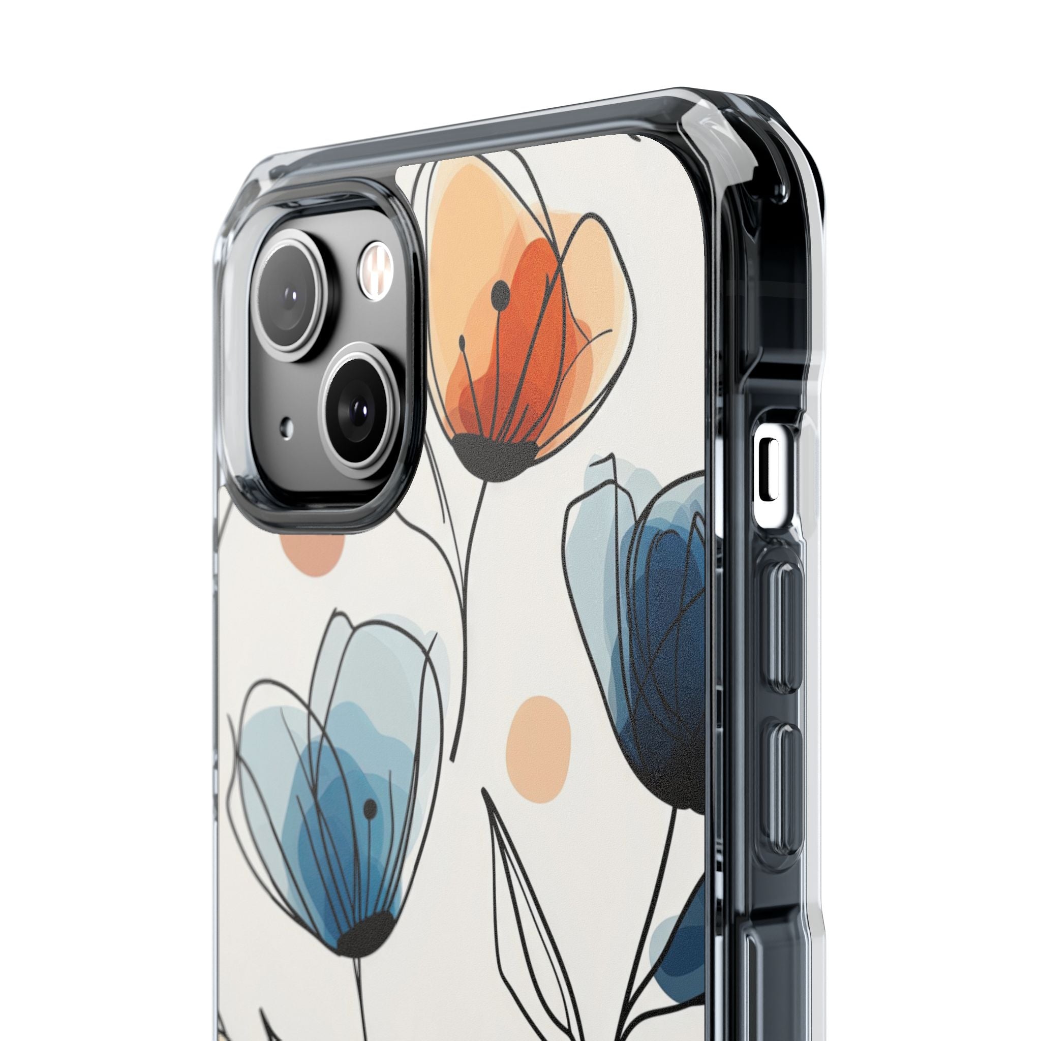 Ink Watercolor Tulips · Impact Hoesje voor iPhone · Magsafe