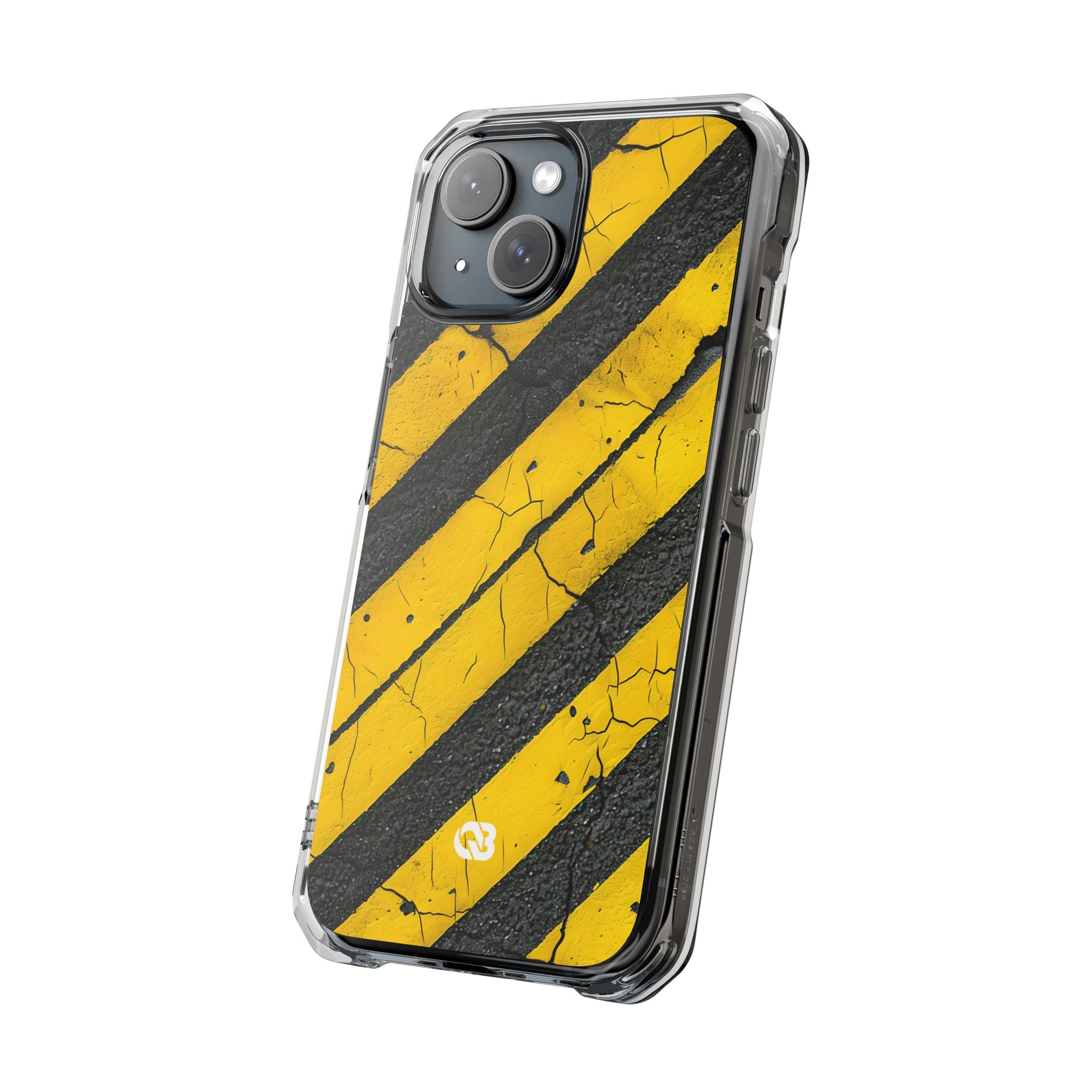 Cracked Hazard Stripes · Impact Custodia per iPhone · Magsafe