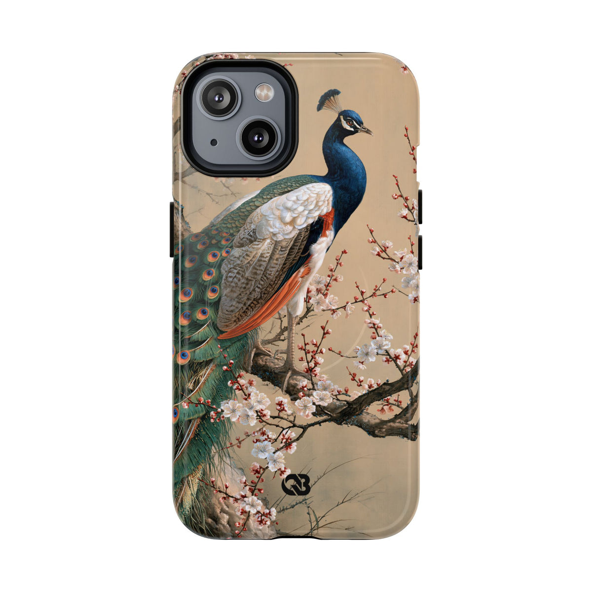 Imperial Peacock Blossom · Tough 2.0 Magnetic Phone Case for iPhone · Beige