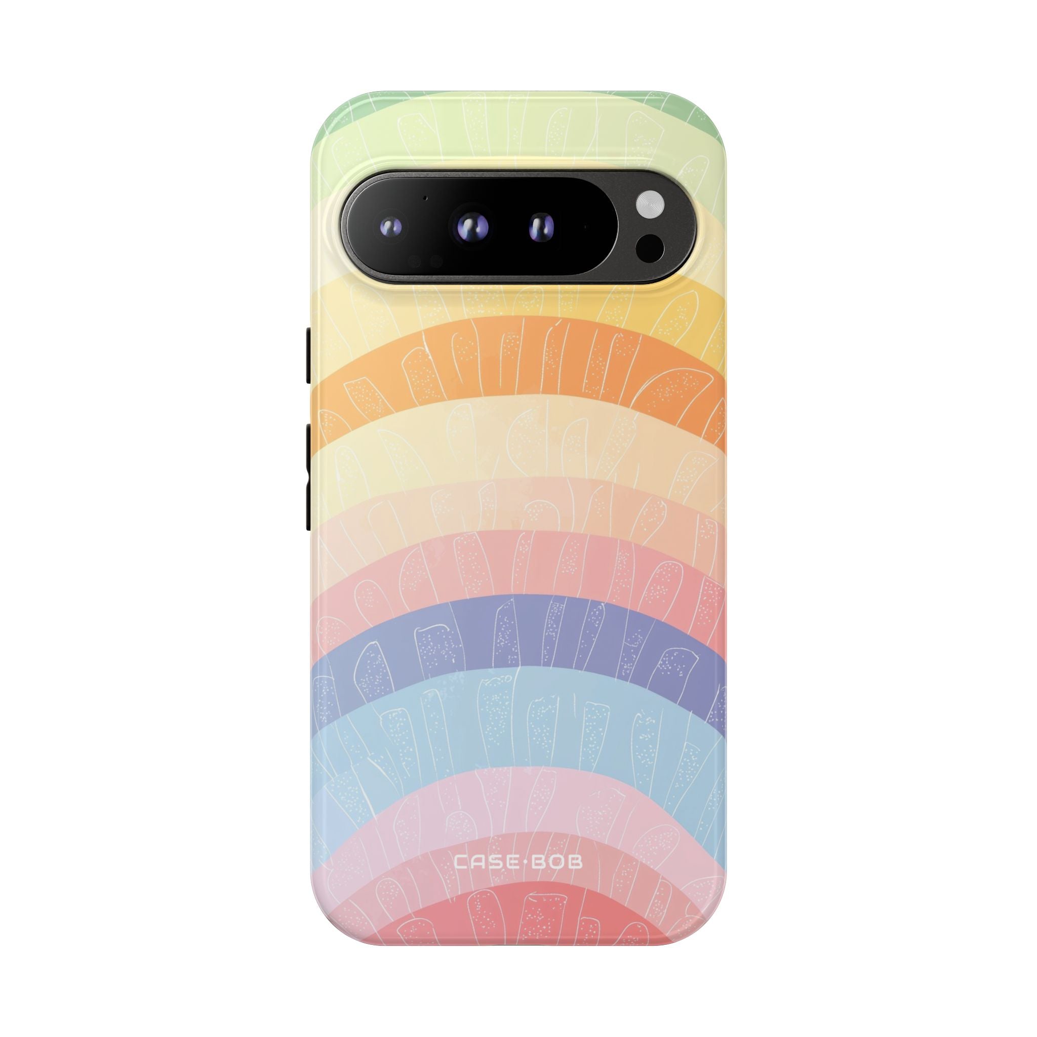 Pastel Regenboog Bandjes Google Pixel 9 Pro XL Case - Tough