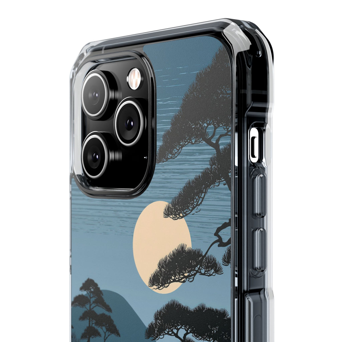 Blue Impact MagSafe Phone Case for iPhone - Midnight Kyoto Pine