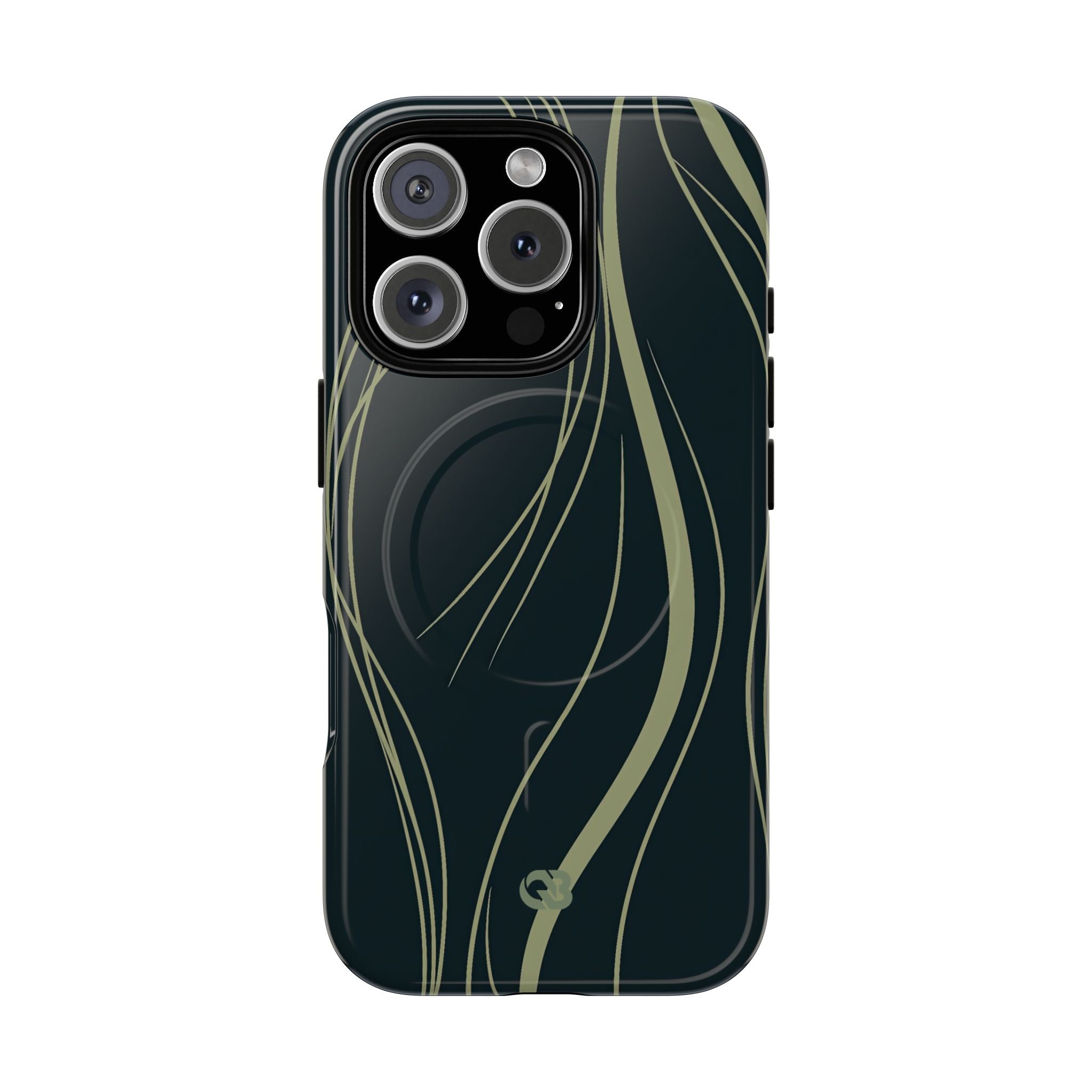 Green Tough 2.0 Magsafe Phone Case for iPhone - Obsidian Sage Flow