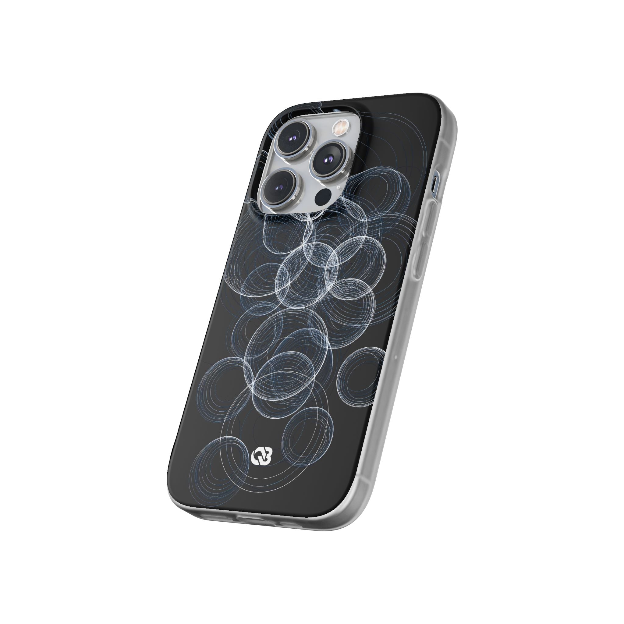 Black Lite Phone Case for iPhone - Frosted Ring Matrix