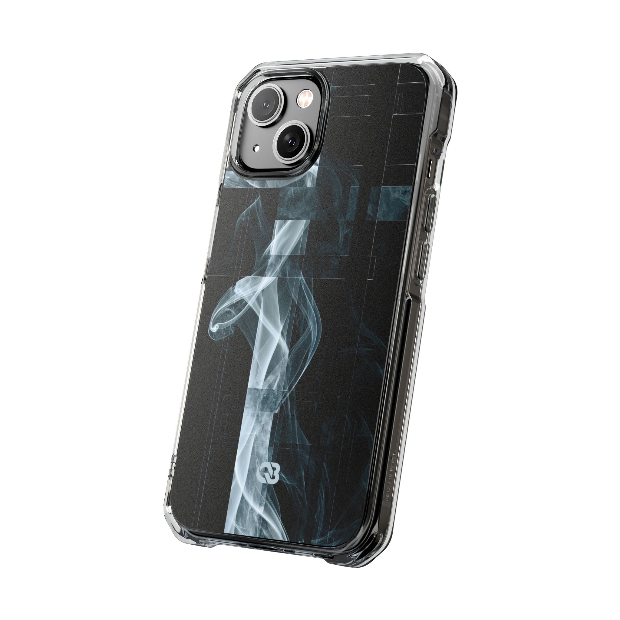 Black Impact MagSafe Phone Case for iPhone - Arctic Vapor Grid