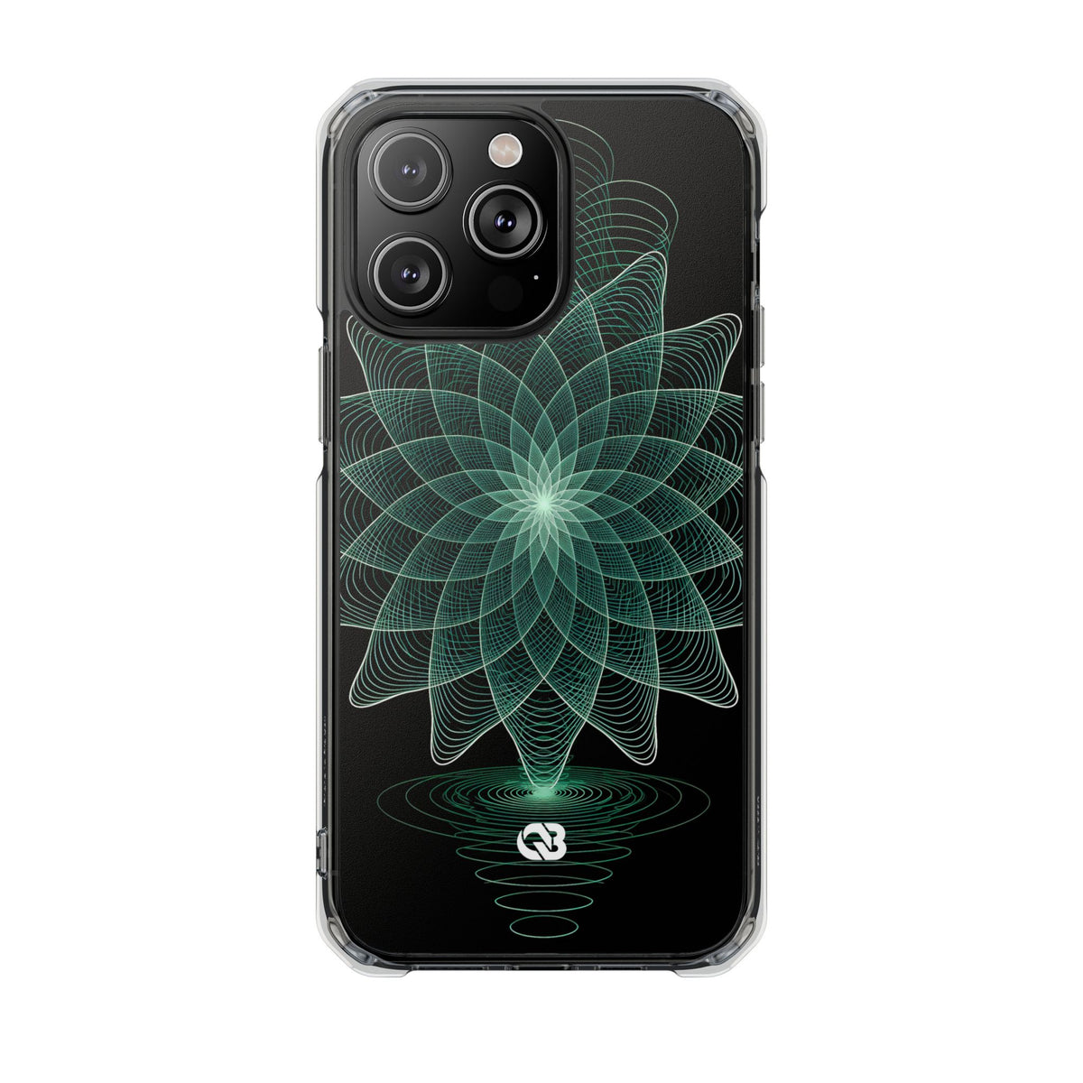 Verdant Harmonic Bloom · Impact Magnetic Phone Case for iPhone · Black