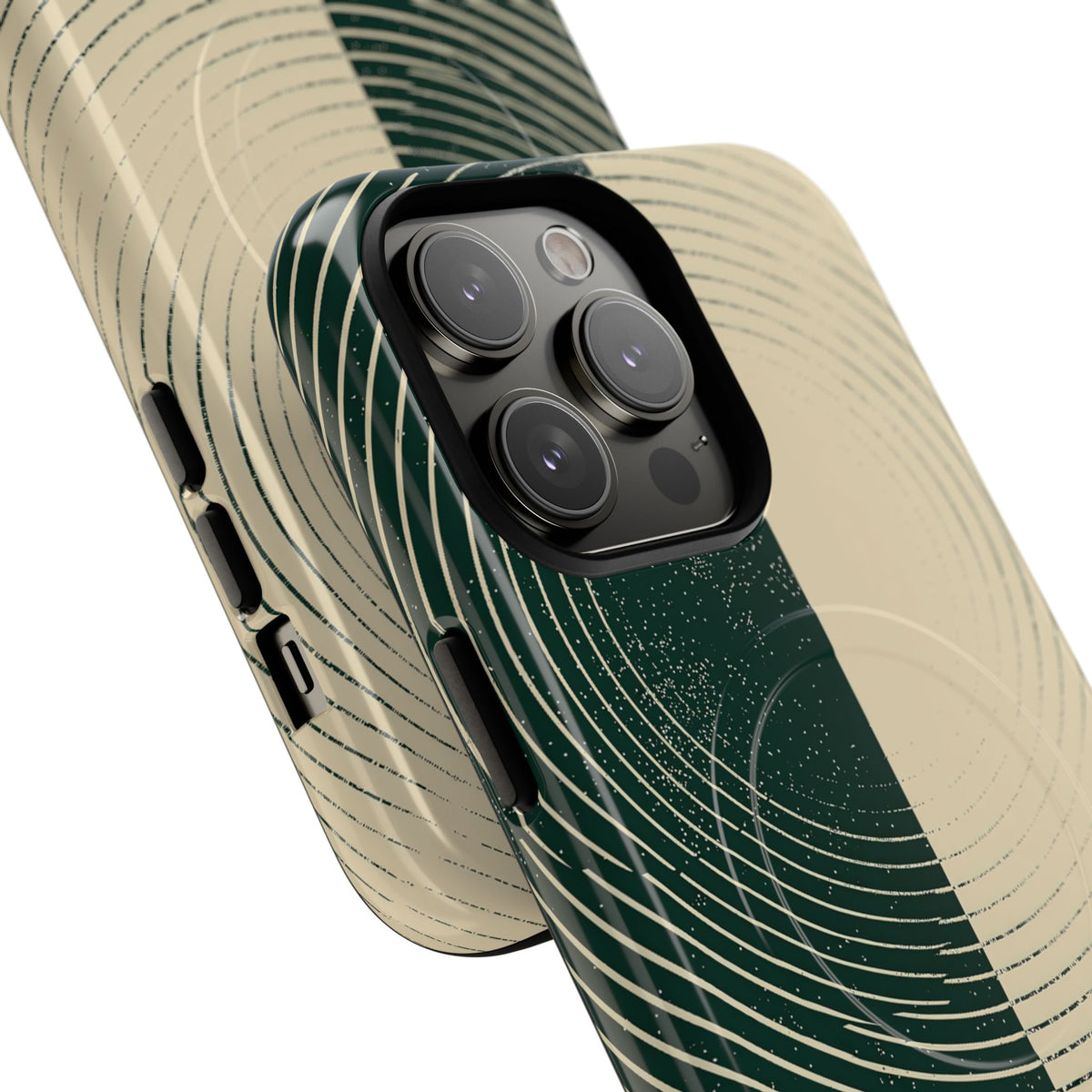 Green Tough 2.0 Magsafe Phone Case for iPhone - Evergreen Split Grain