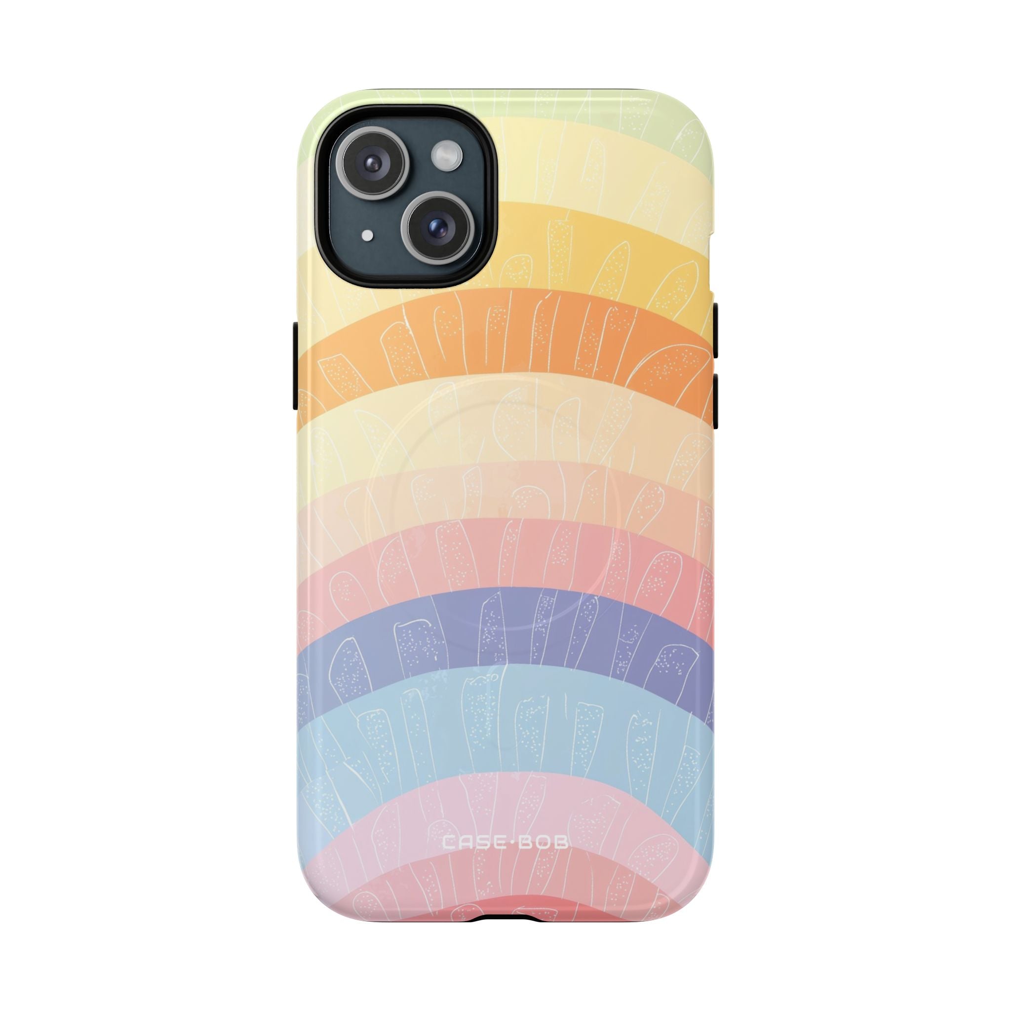 Pastell Regenbogen Bänder iPhone 15 Plus Case - Tough+