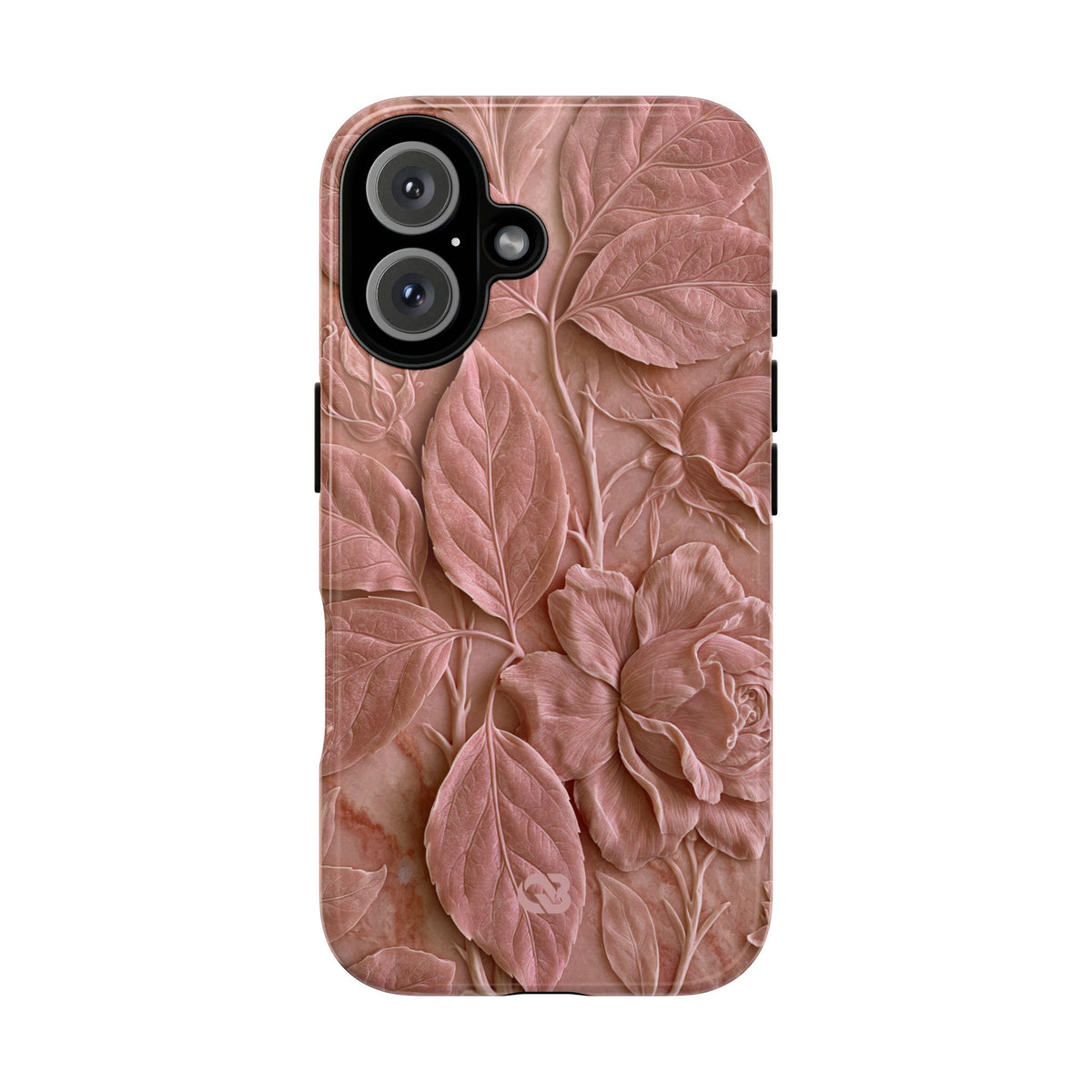Blush Rose Relief · Tough Phone Case for iPhone · Pink