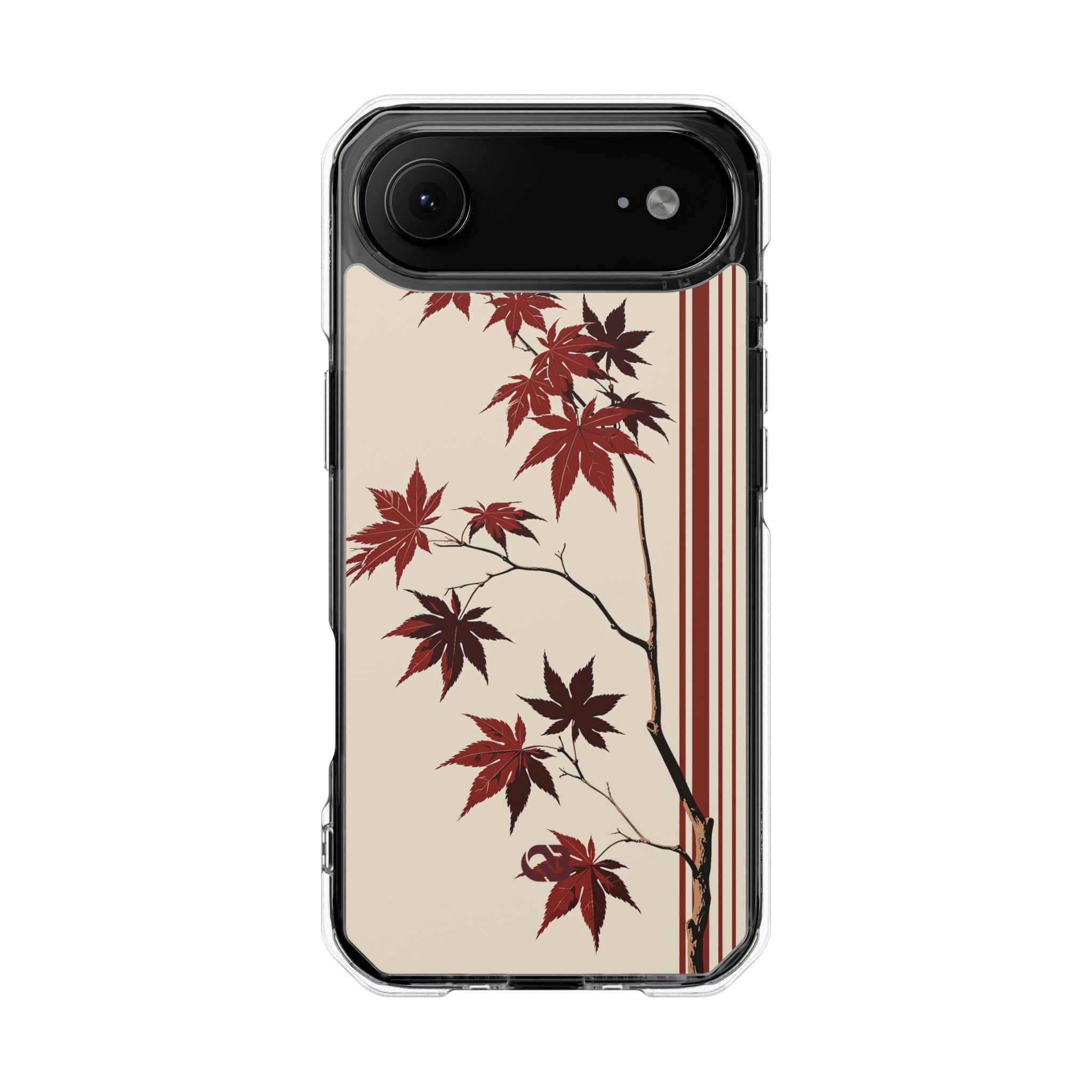 Red Impact MagSafe Phone Case for iPhone - Crimson Momiji Stripe