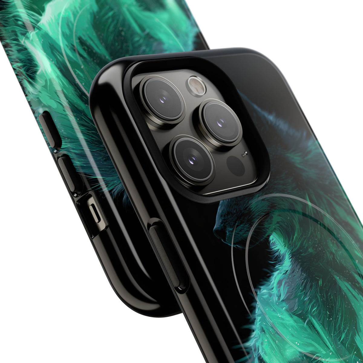 Nordic Aurora Fox · Tough 2.0 Magnetic Phone Case for iPhone · Teal
