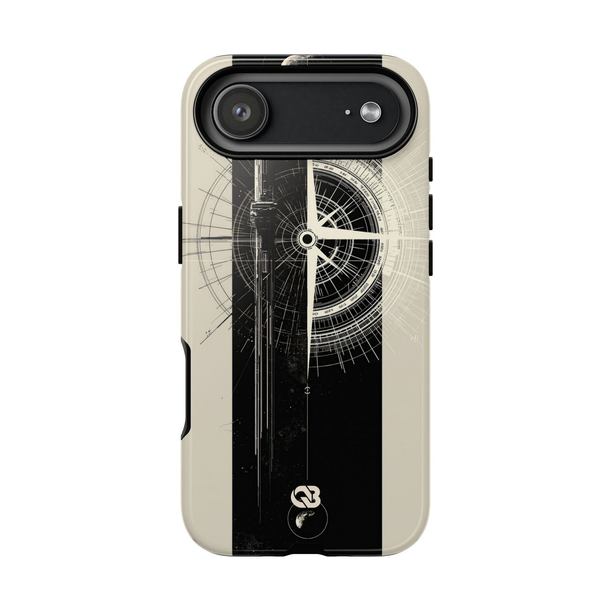 Beige Tough Phone Case for iPhone - Zenith Vector Spire