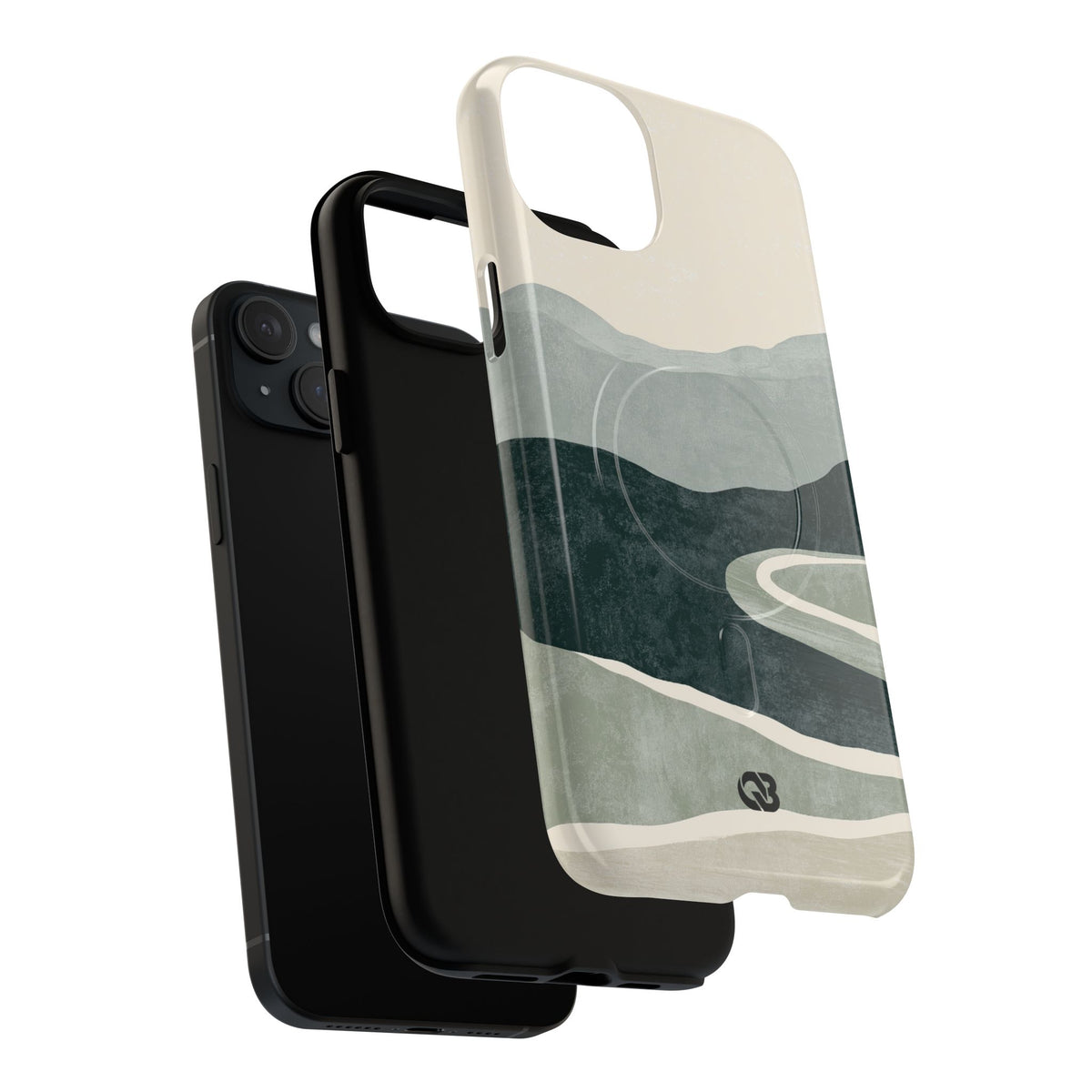 Muted Valley Vista · Tough 2.0 Magnetic Phone Case for iPhone · Green