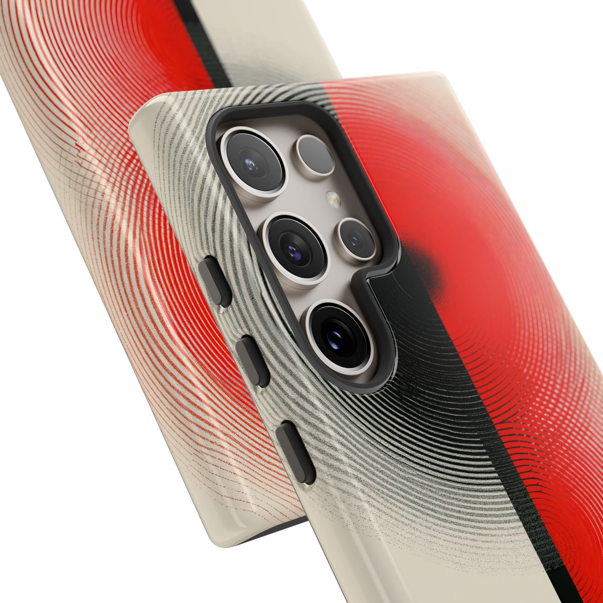 Red Tough Phone Case for Samsung - Split Signal Red