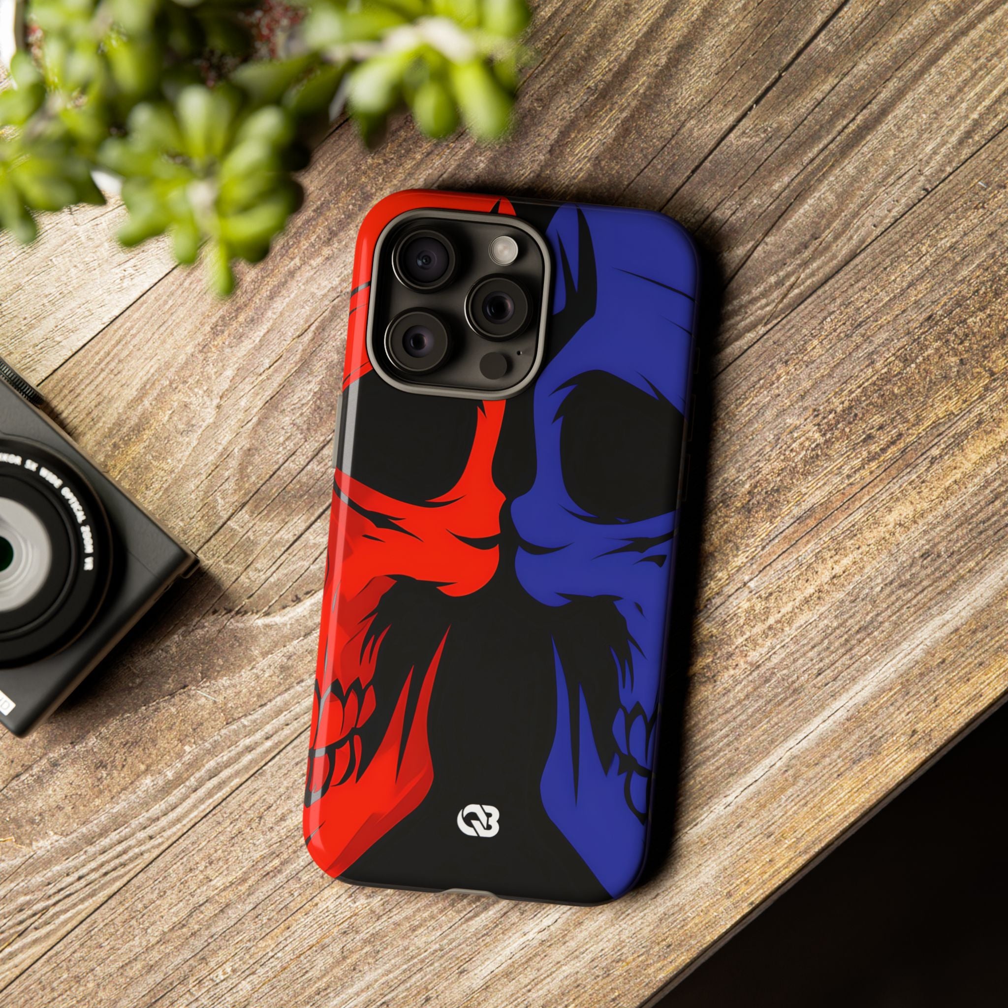 Crimson Cobalt Skulls · Tough Phone Case for iPhone