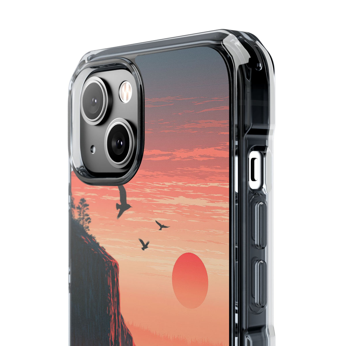 Orange Impact MagSafe Phone Case for iPhone - Crimson Ridge Flight