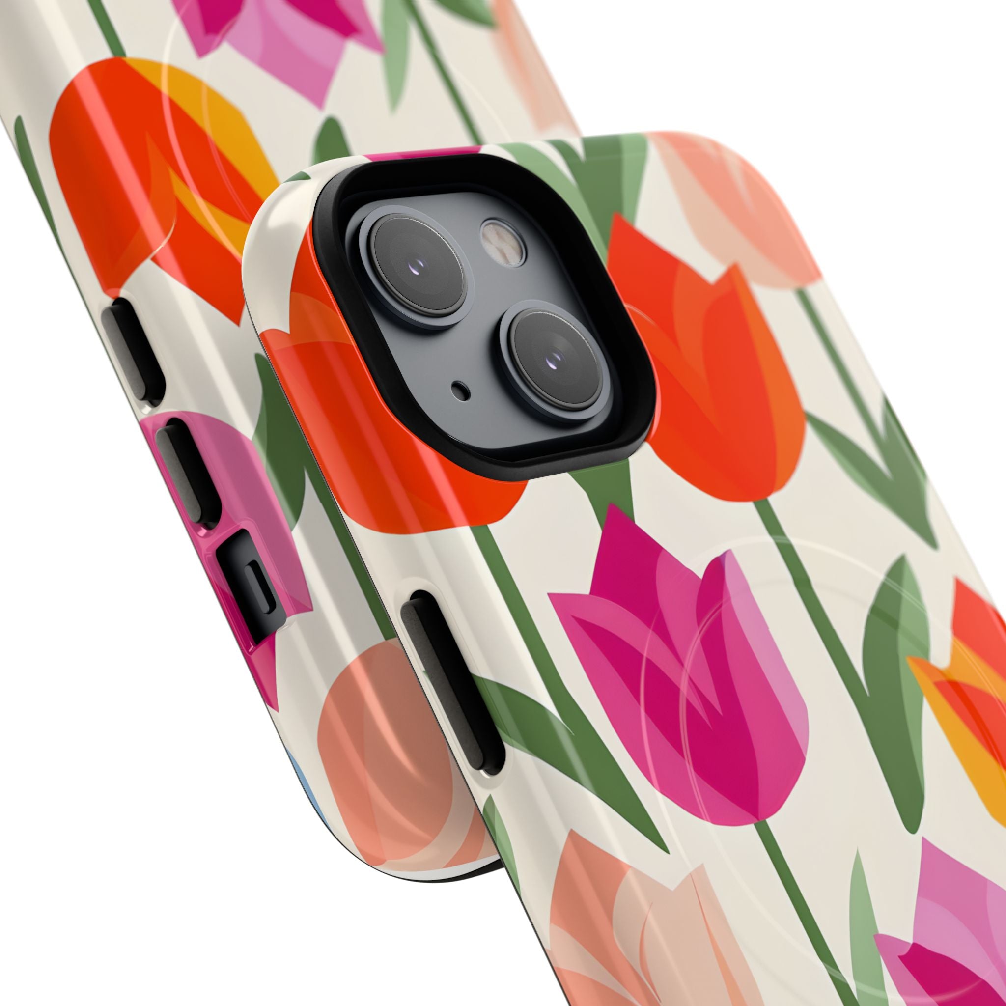 Vibrant Petal Grid · Tough+ Handyhülle für iPhone · Magsafe
