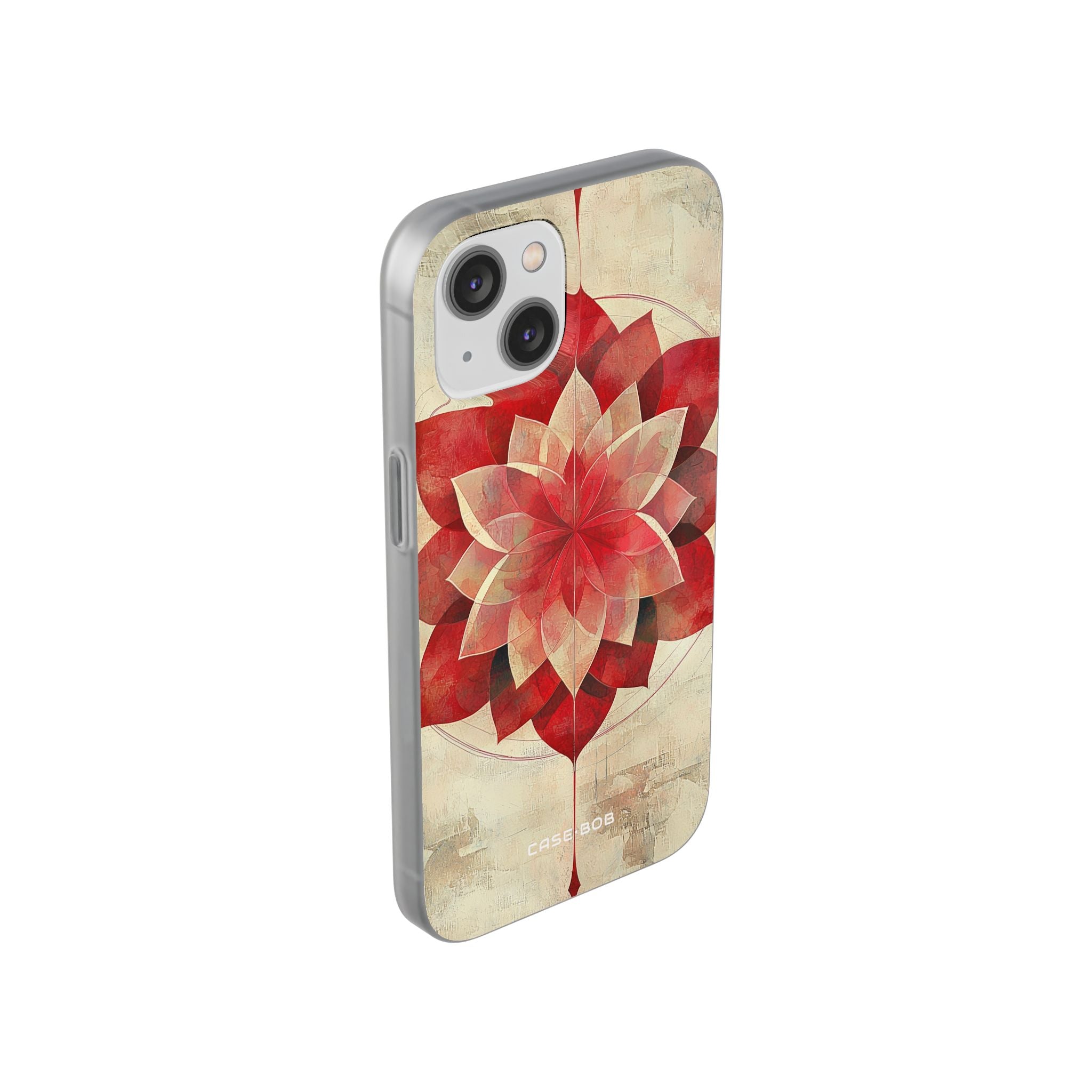 Crimson Bloom iPhone 14 Skal - Mjuk