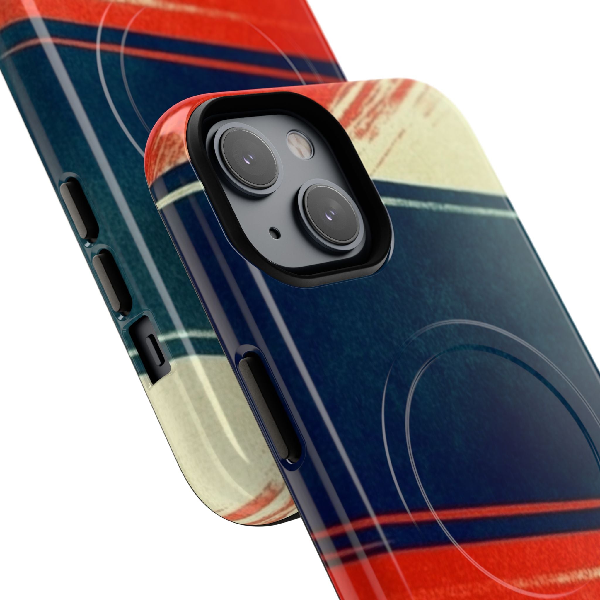 Blue Diagonal Motion iPhone 14 Case - Tough+