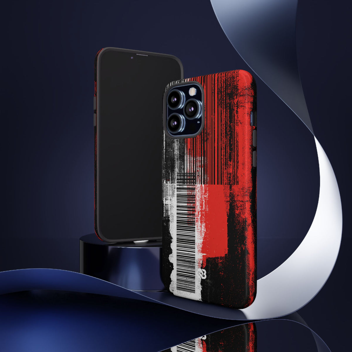 Distorted Barcode · Tough Phone Case for iPhone · Black