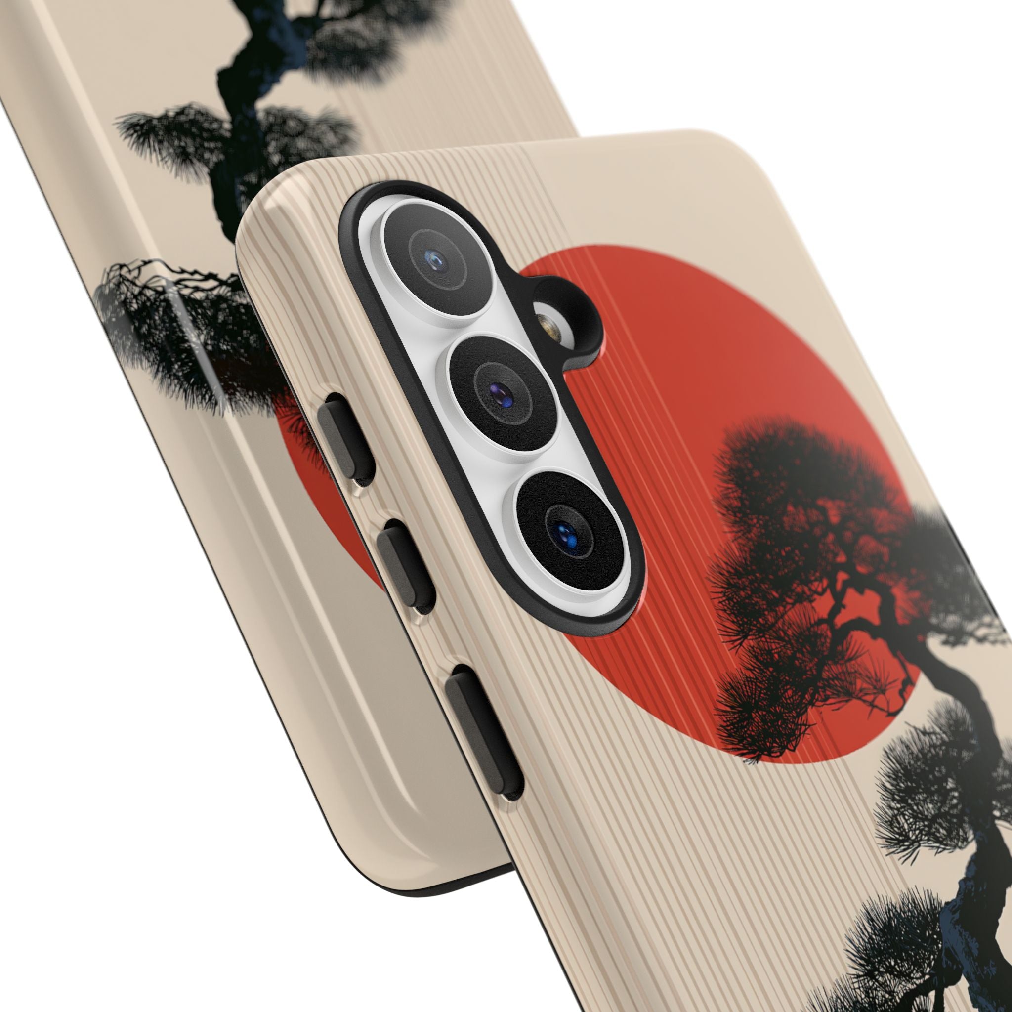 Beige Tough Phone Case for Samsung - Kyoto Crimson Pine