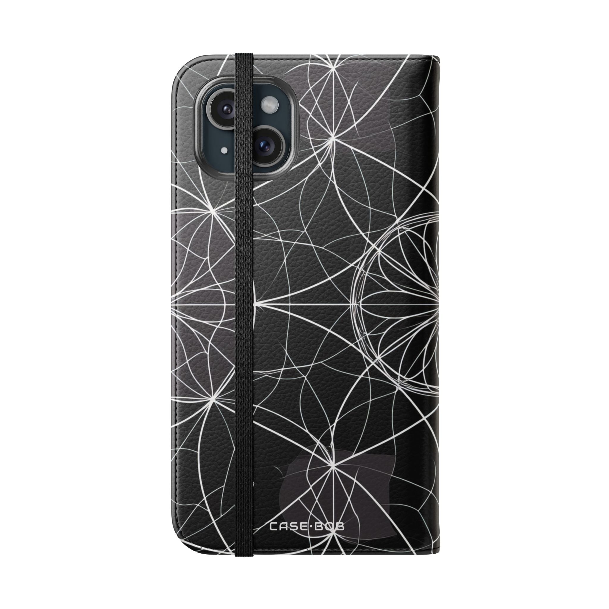 Witte Mandala Straling - iPhone 15 Plus Case - Portemonnee