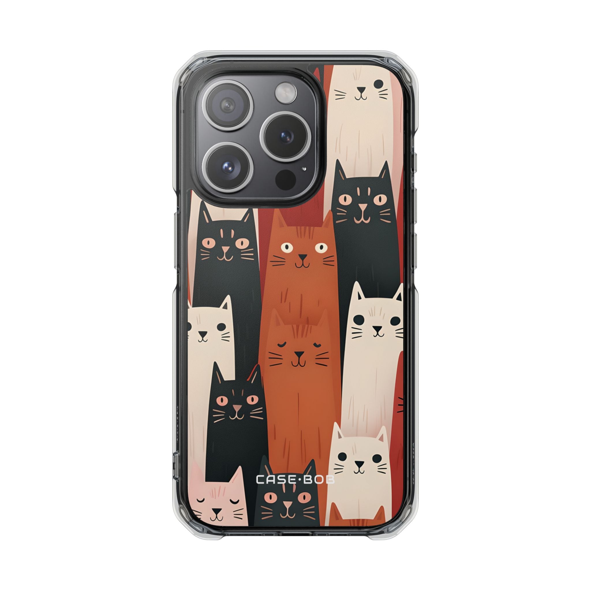 Verlängerte Katzen Schwarzes iPhone 15 Pro Case - Impact