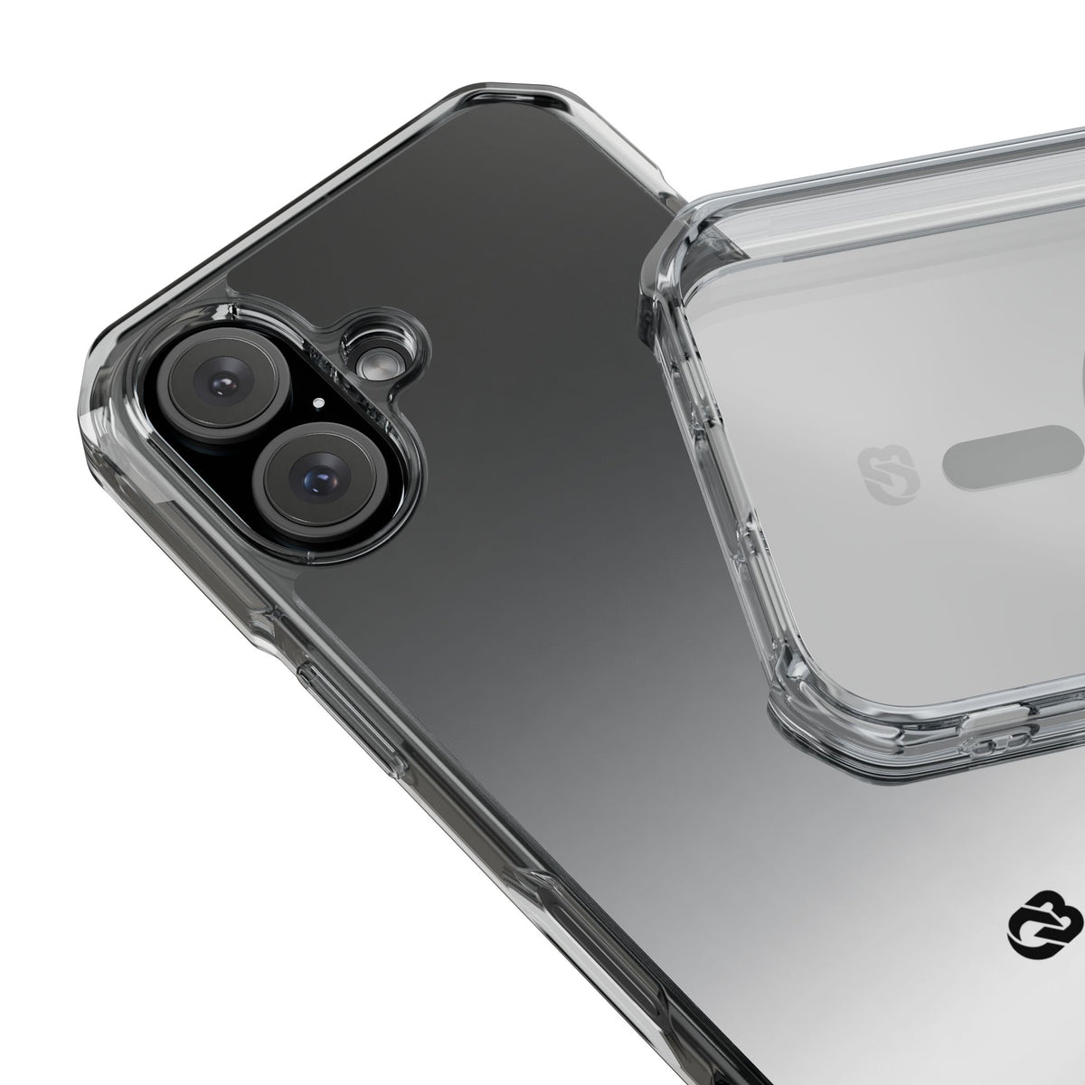 Noir Ombre Fade · Clear Impact Magnetic Phone Case for iPhone · Black