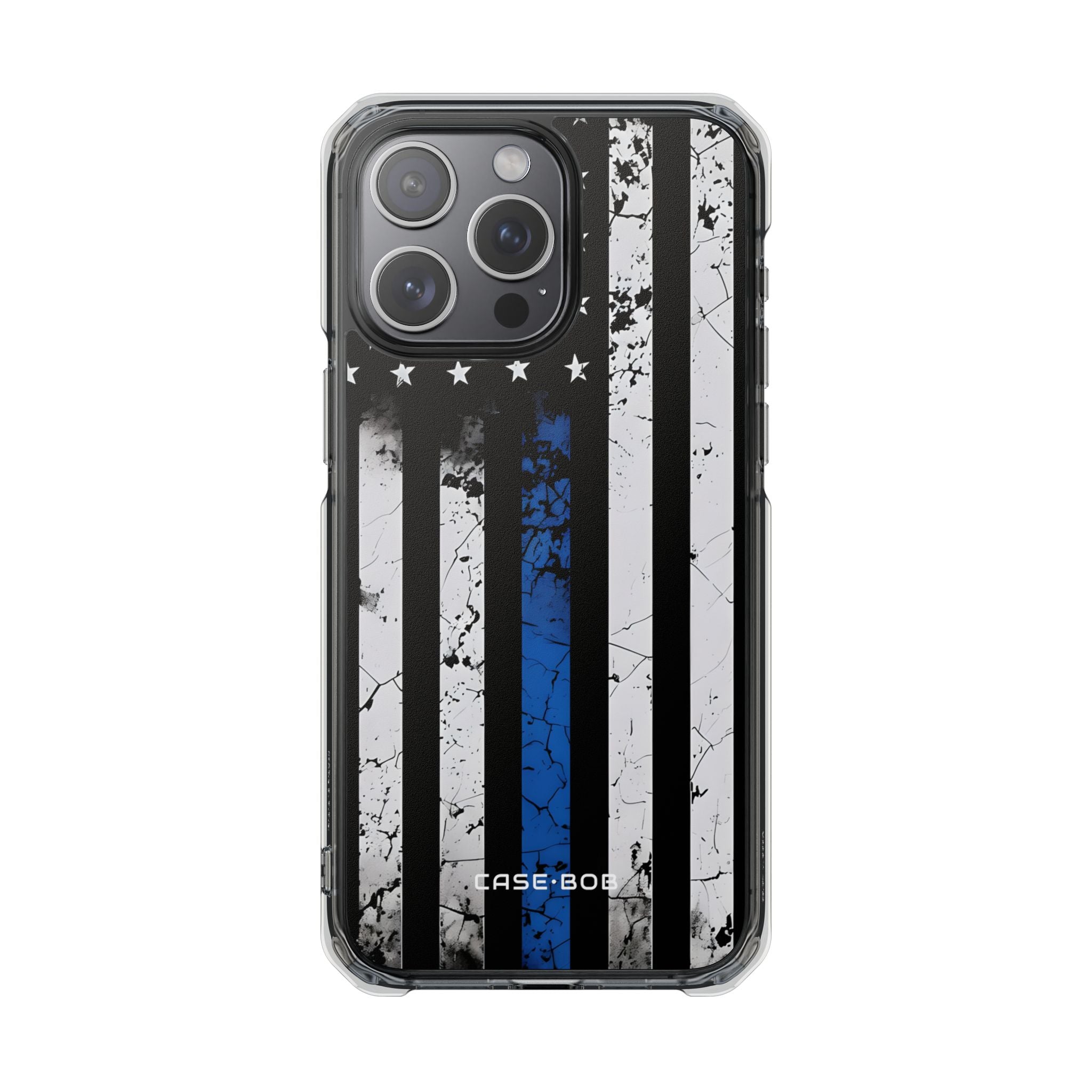 Blau gestreifte Flagge iPhone 15 Pro Max Case - Impact