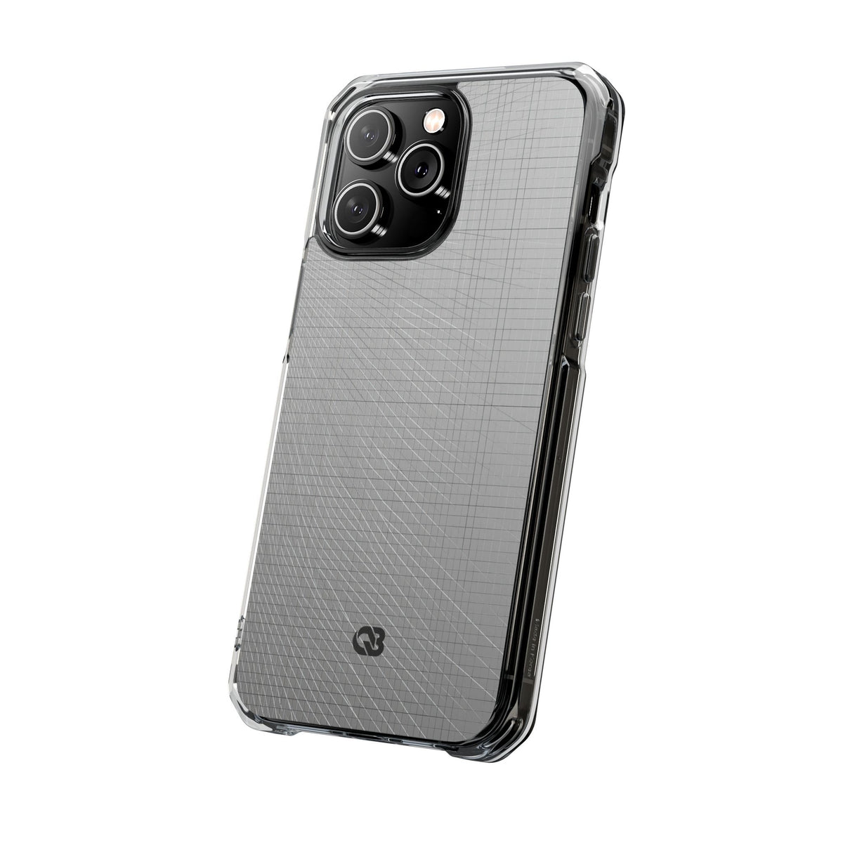 Grey Impact MagSafe Phone Case for iPhone - Chrome Mesh Warp