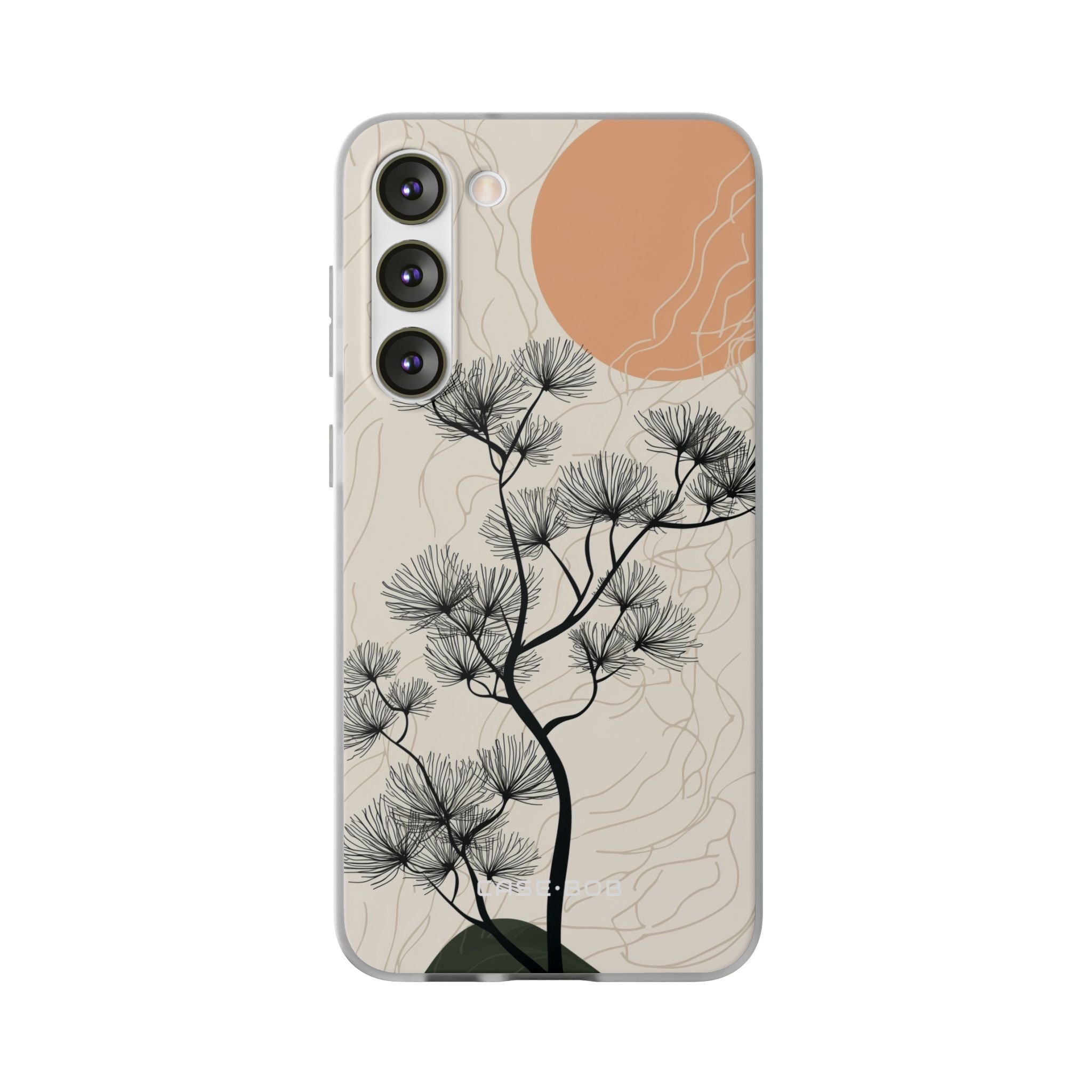 Spiky Tree Sunset Samsung S23 Plus Case - Soft
