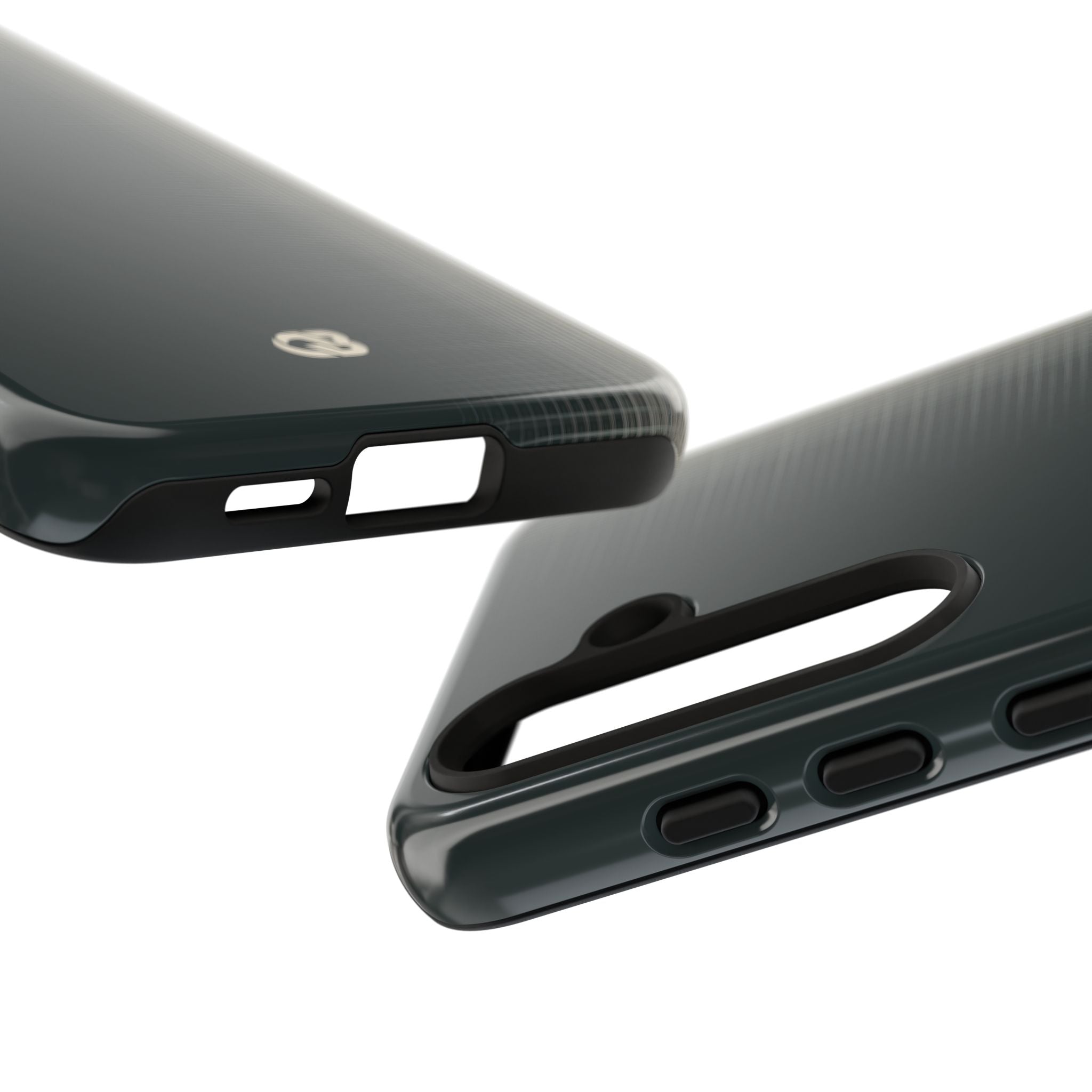 Grey Tough Phone Case for Samsung - Charcoal Tech Grid
