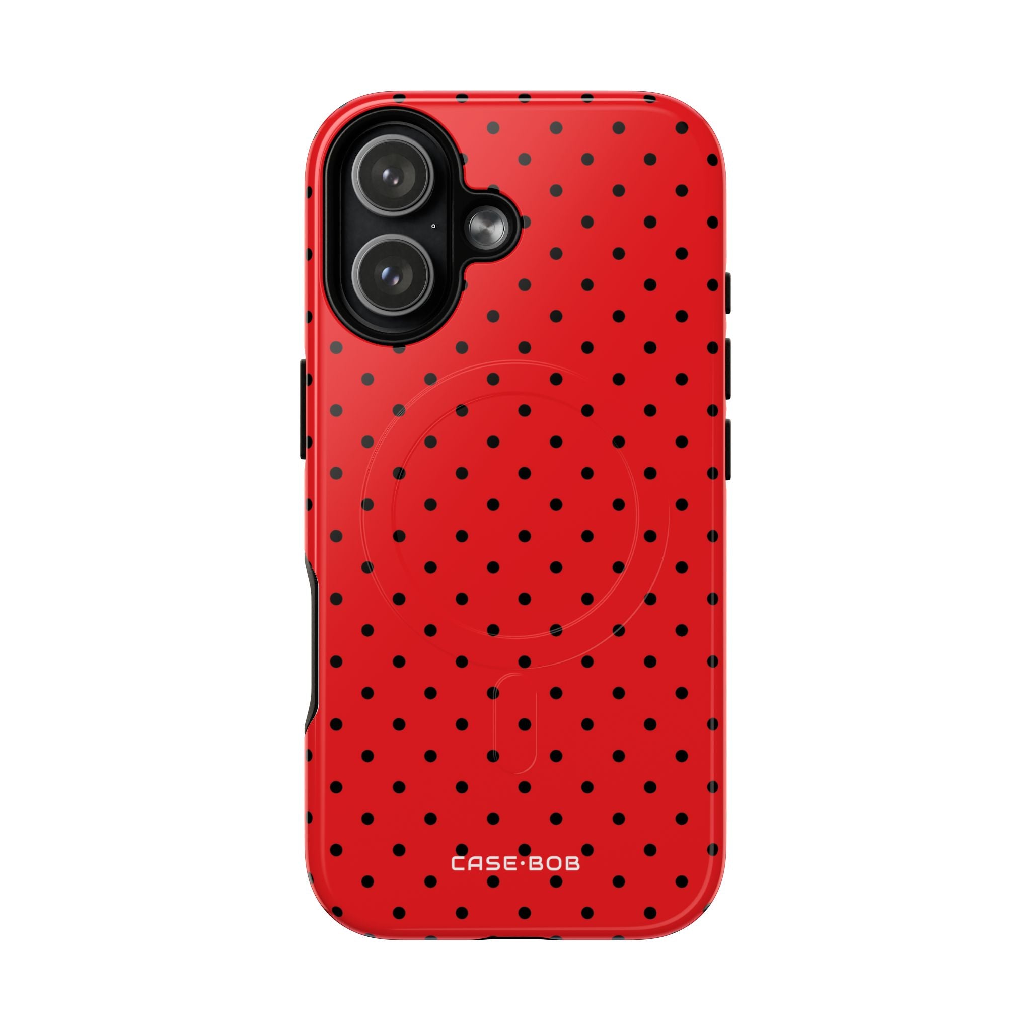 Crimson Dot Matrix iPhone 17 Case - Tough+ - CASE•BOB
