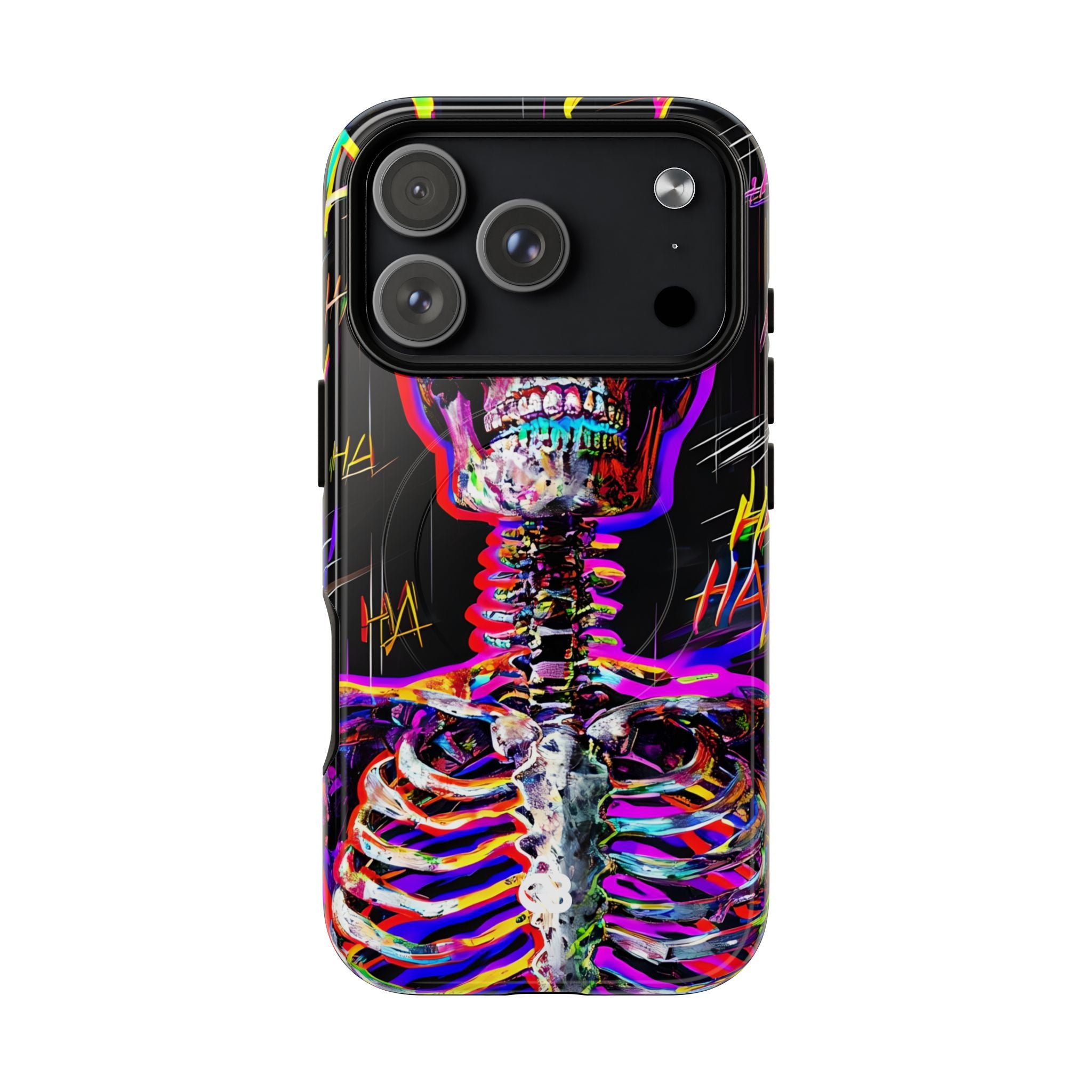 Neon Glitch Skeleton · Tough+ Coque de téléphone pour iPhone · Magsafe