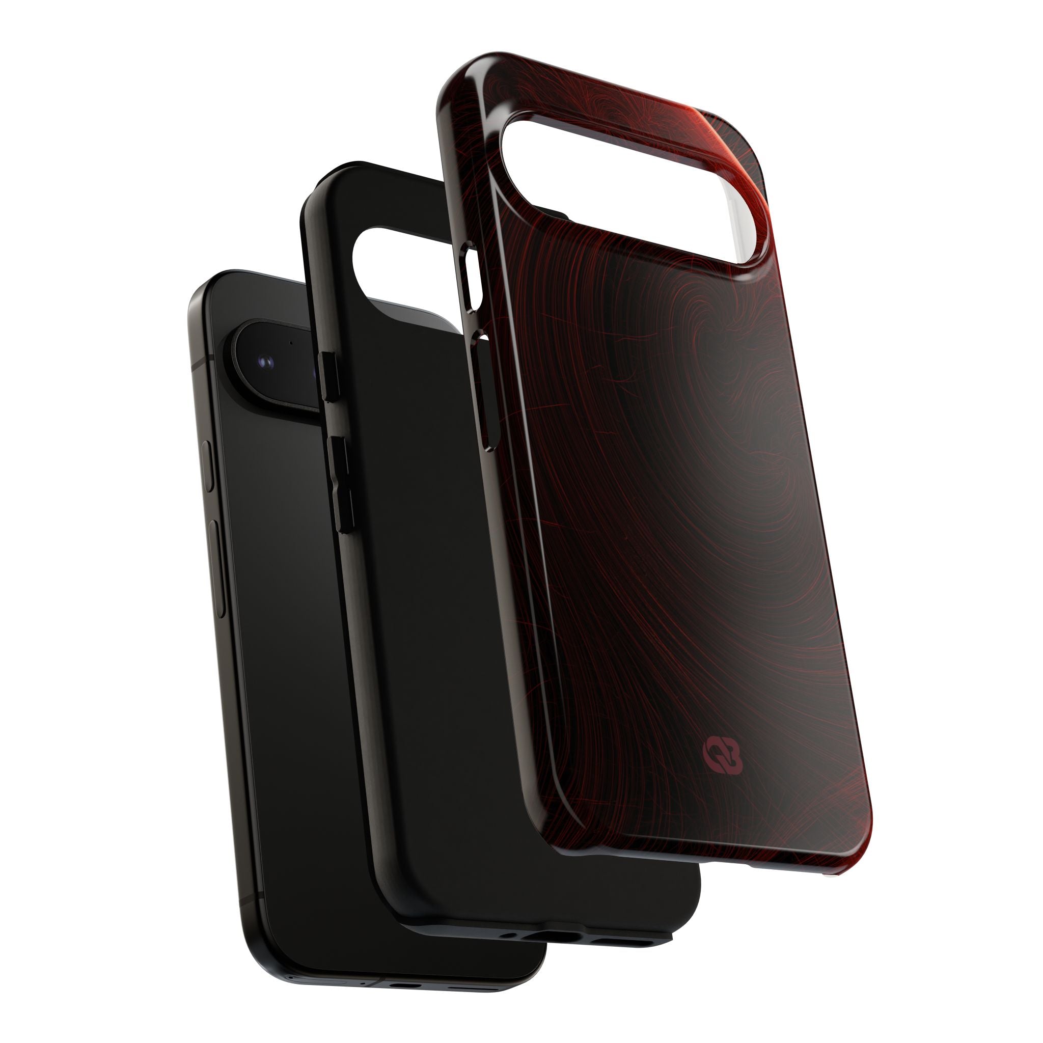 Red Tough Phone Case for Google Pixel - Crimson Flare Flux