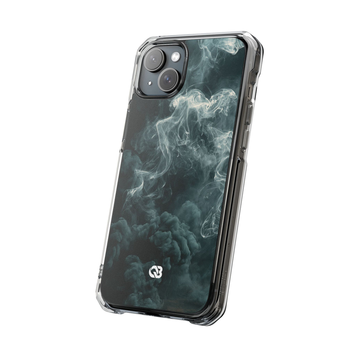 Luminescent Vapor Drift · Clear Impact Magnetic Phone Case for iPhone · Teal