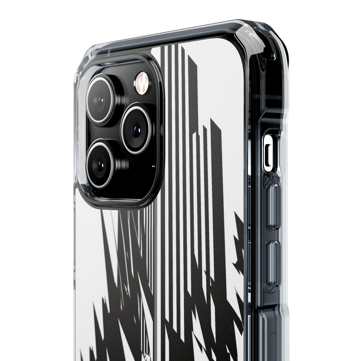 White Impact MagSafe Phone Case for iPhone - Shattered Vector Spire