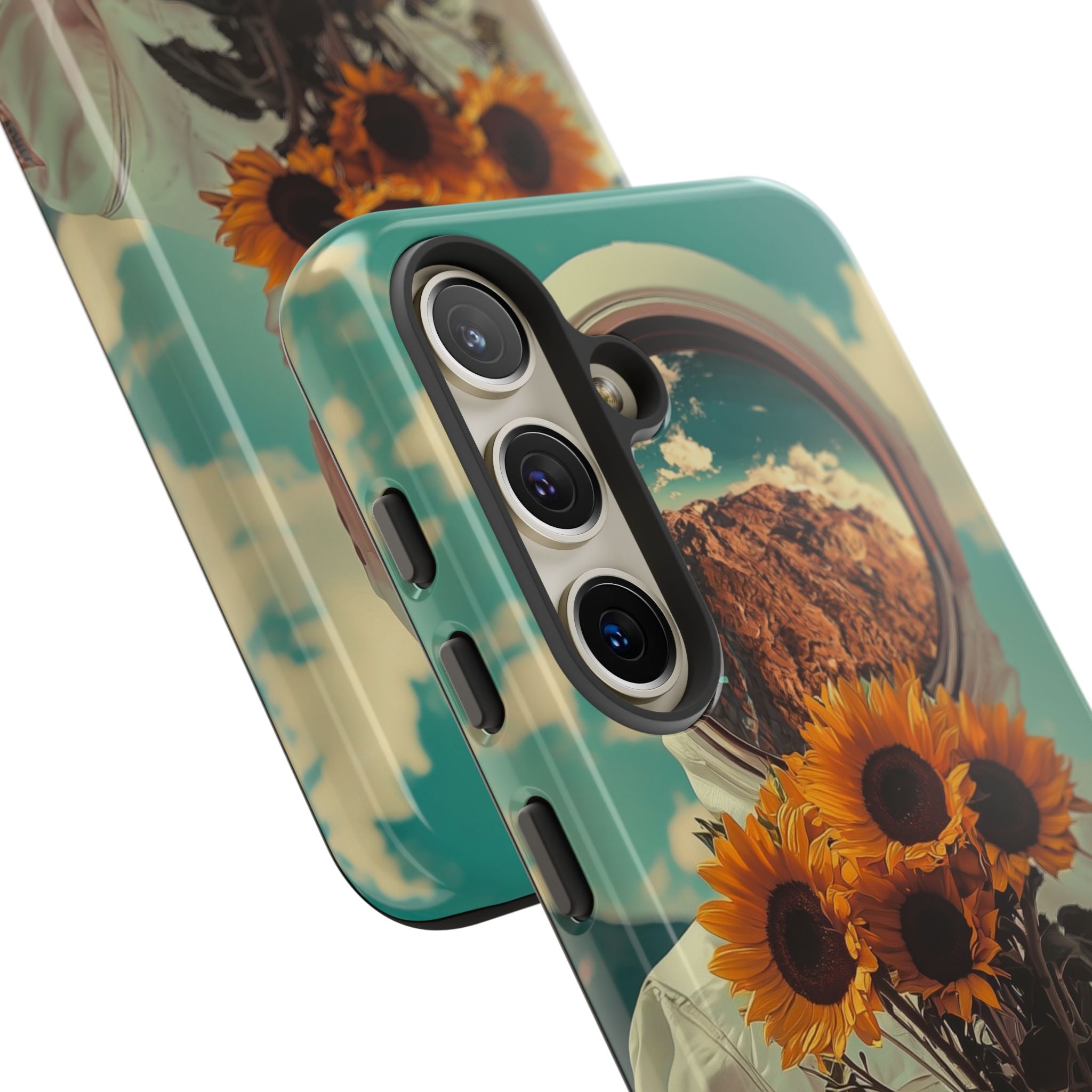 Sunflower Astronaut Samsung S24 Case - Tough