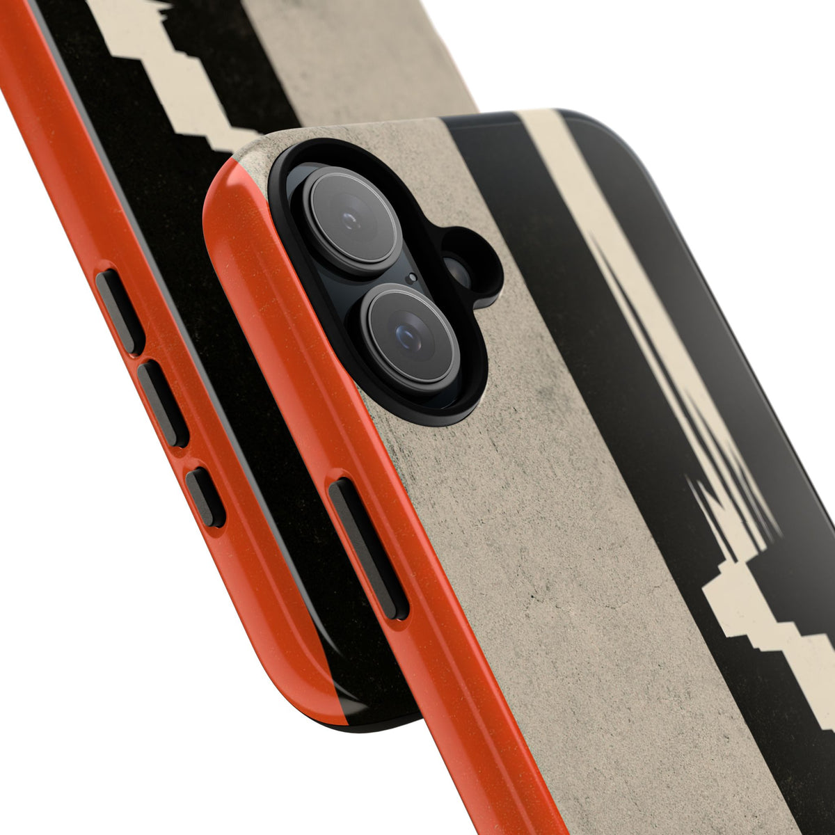 Orange Tough Phone Case for iPhone - Orange Monolith Rift